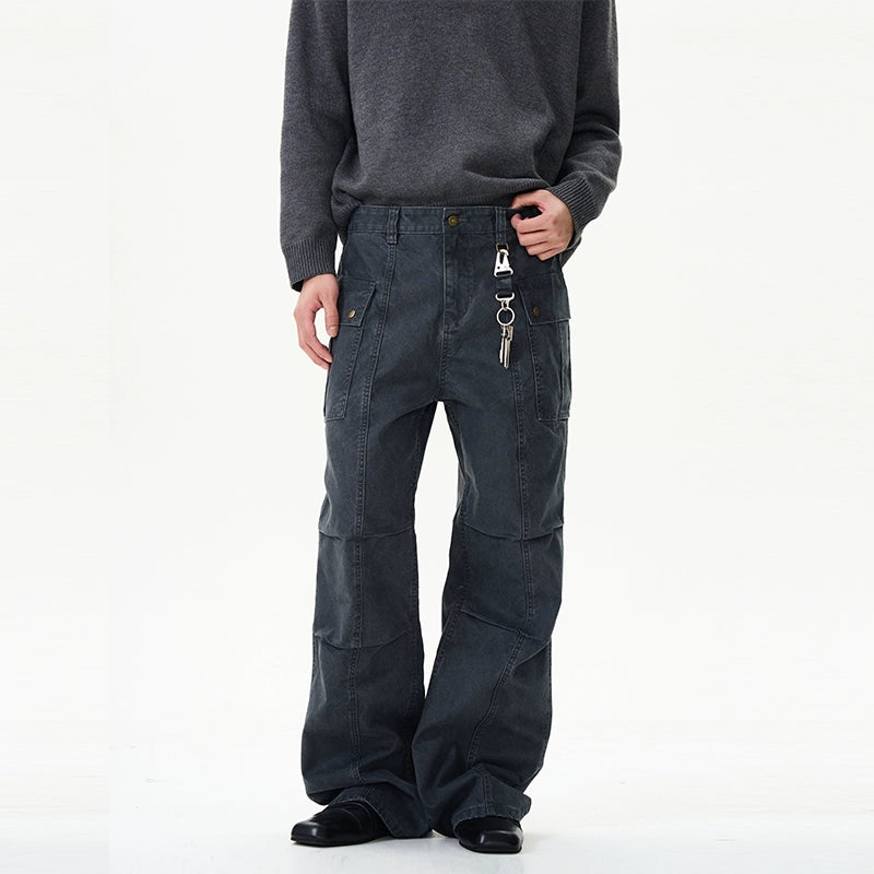 Vintage Panel Seam Wide Leg Cargo Pants