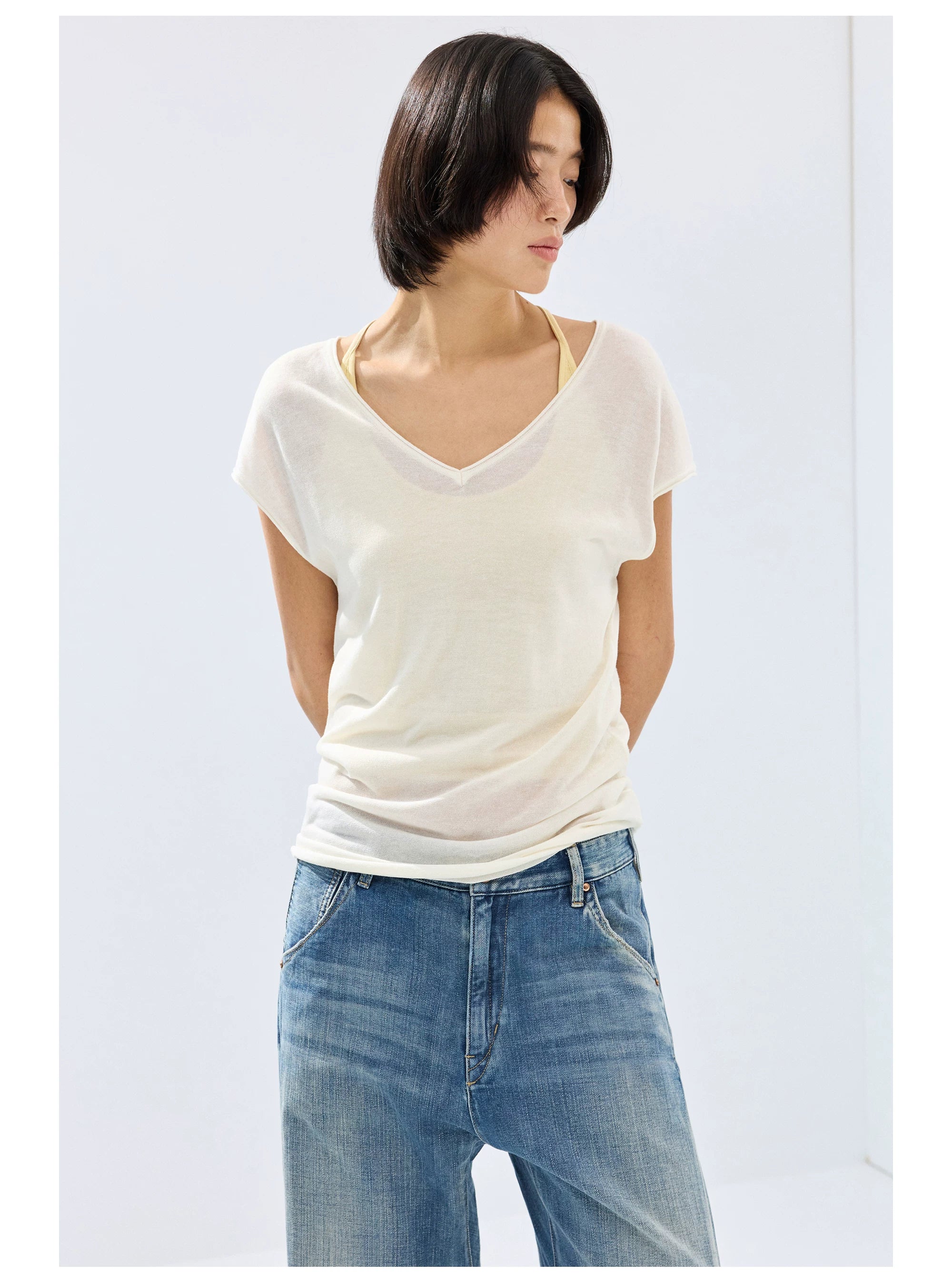 Silvair V-Neck Cap Sleeve Tee