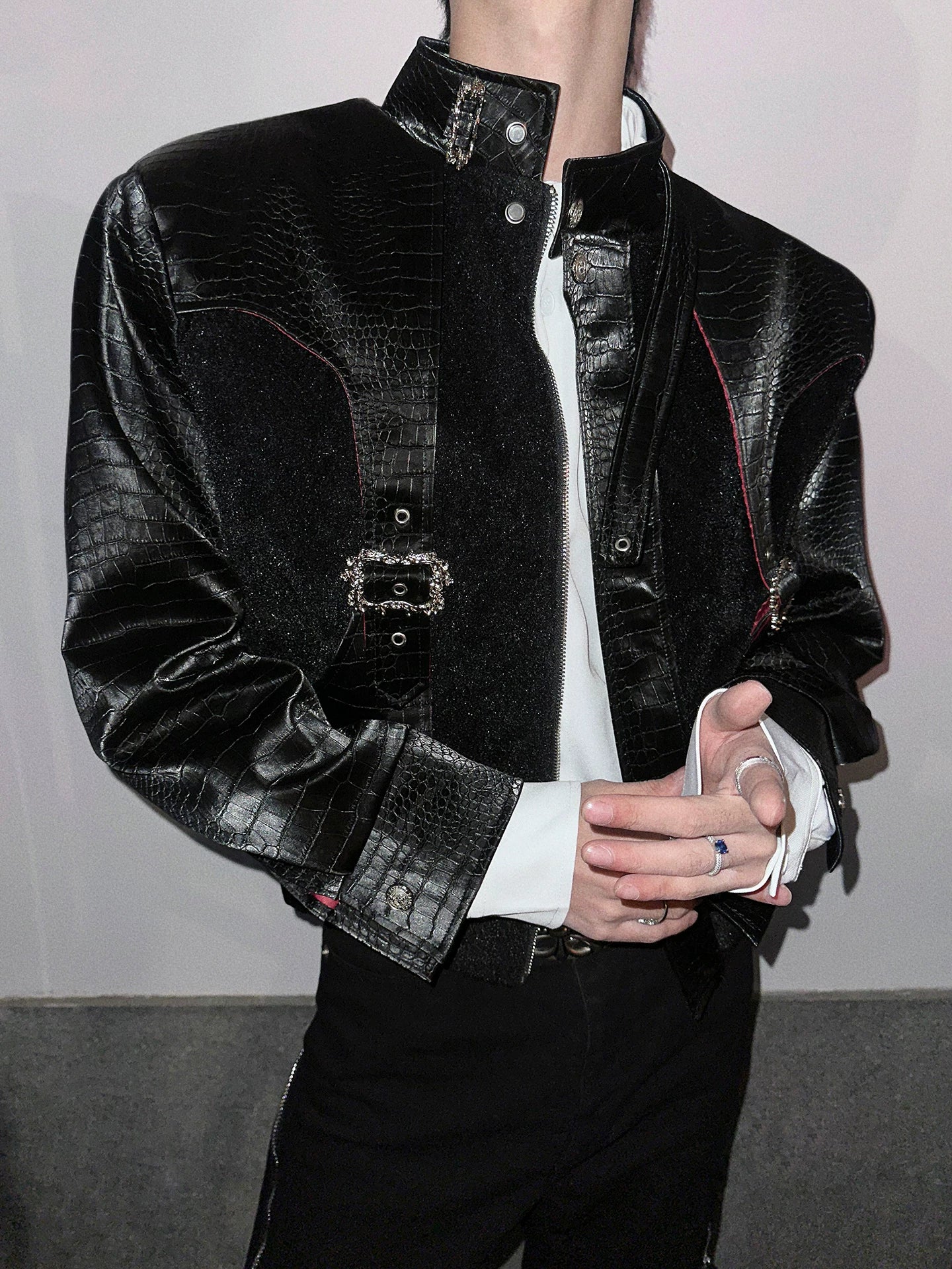 Crimson Relic Croc-Harness Jacket