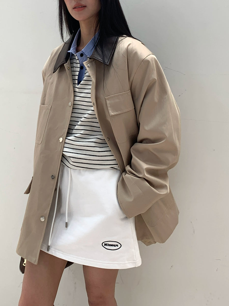Drawstring Athletic Skirts with Logo Patch