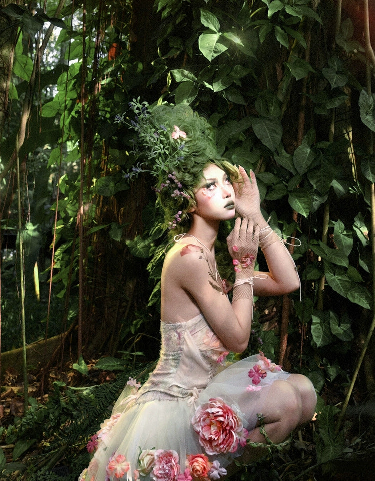 Artificial Flower Chiffon Camisole