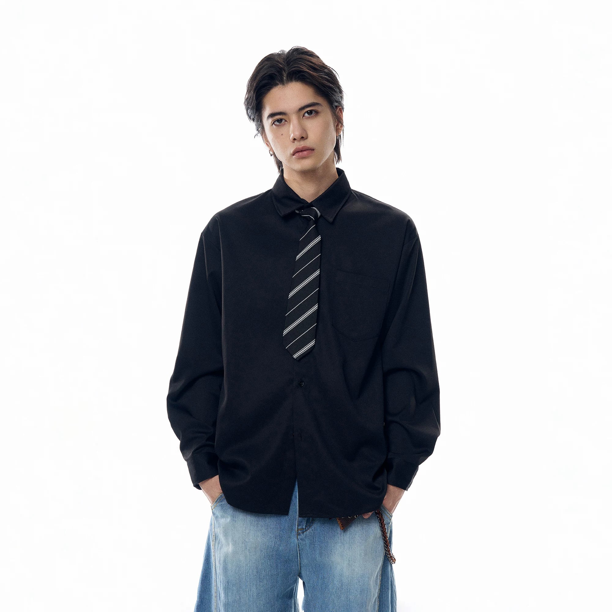 Pixel Verse Oversized Oxford Shirt