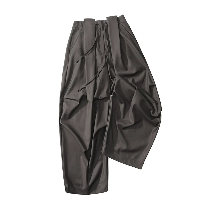 Draped Pleat Sarouel Trousers