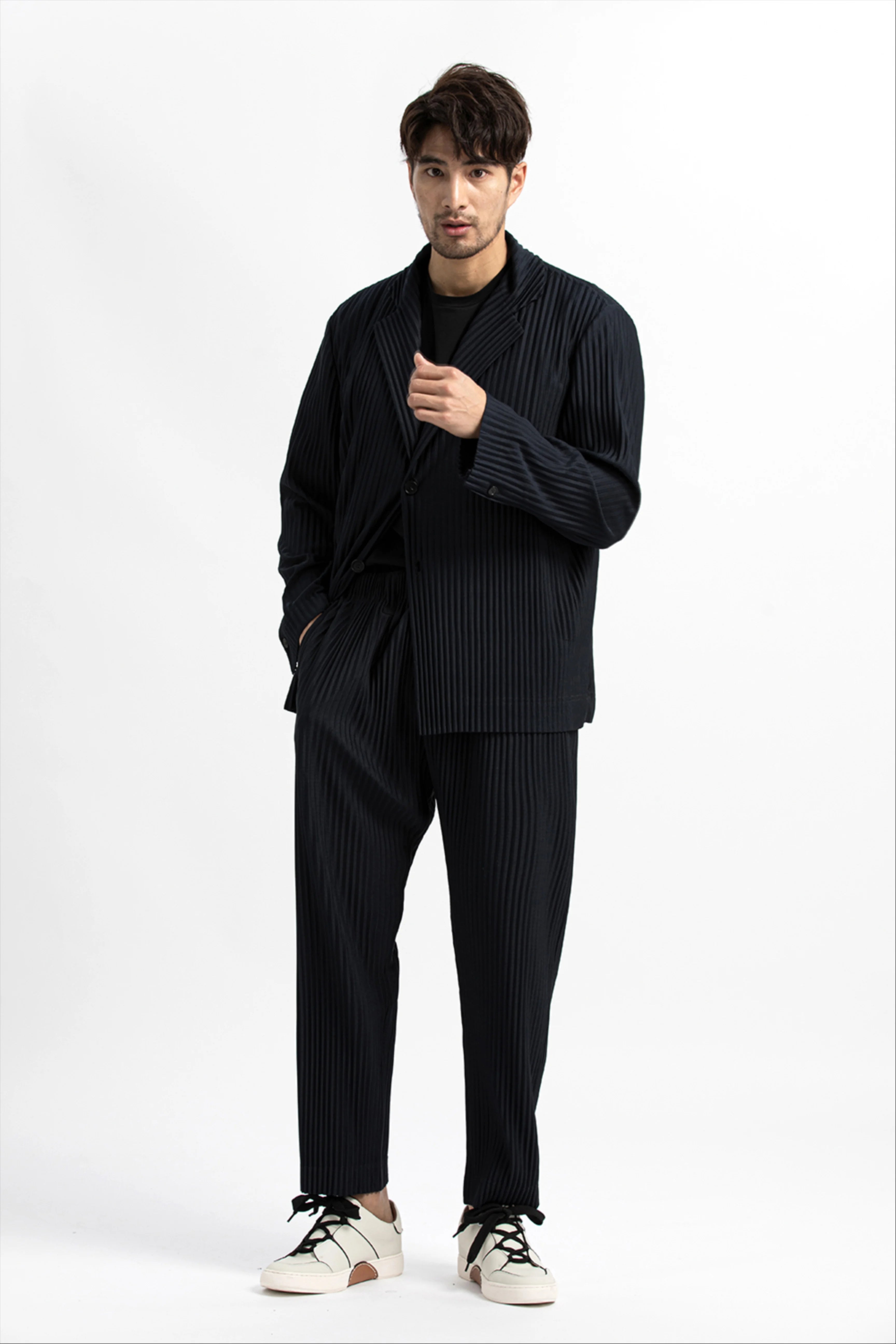 Frostline Pleated Straight-Leg Trousers