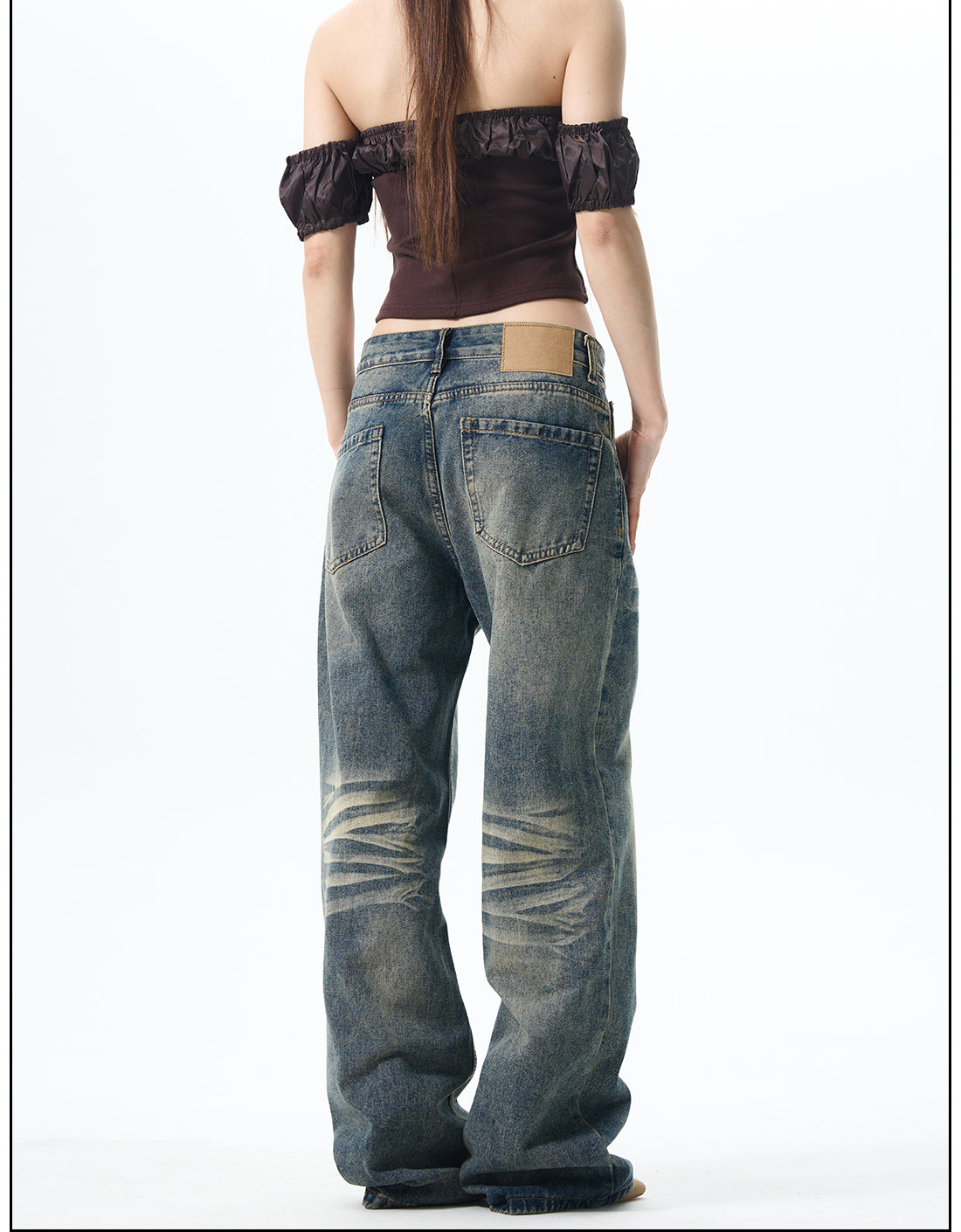Vintage Wash Baggy Jeans