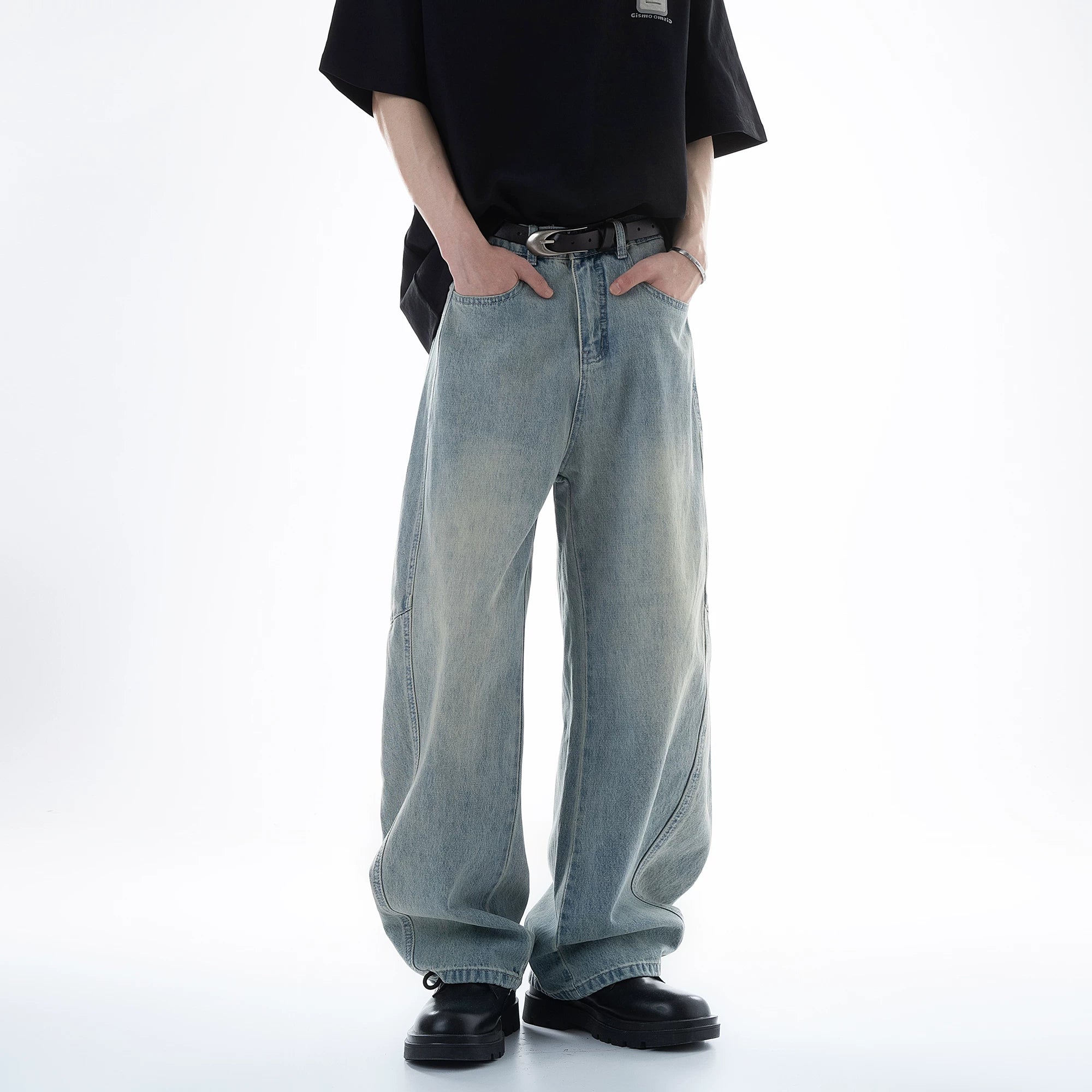 Fogwash Barrel Wide‑Leg Jeans