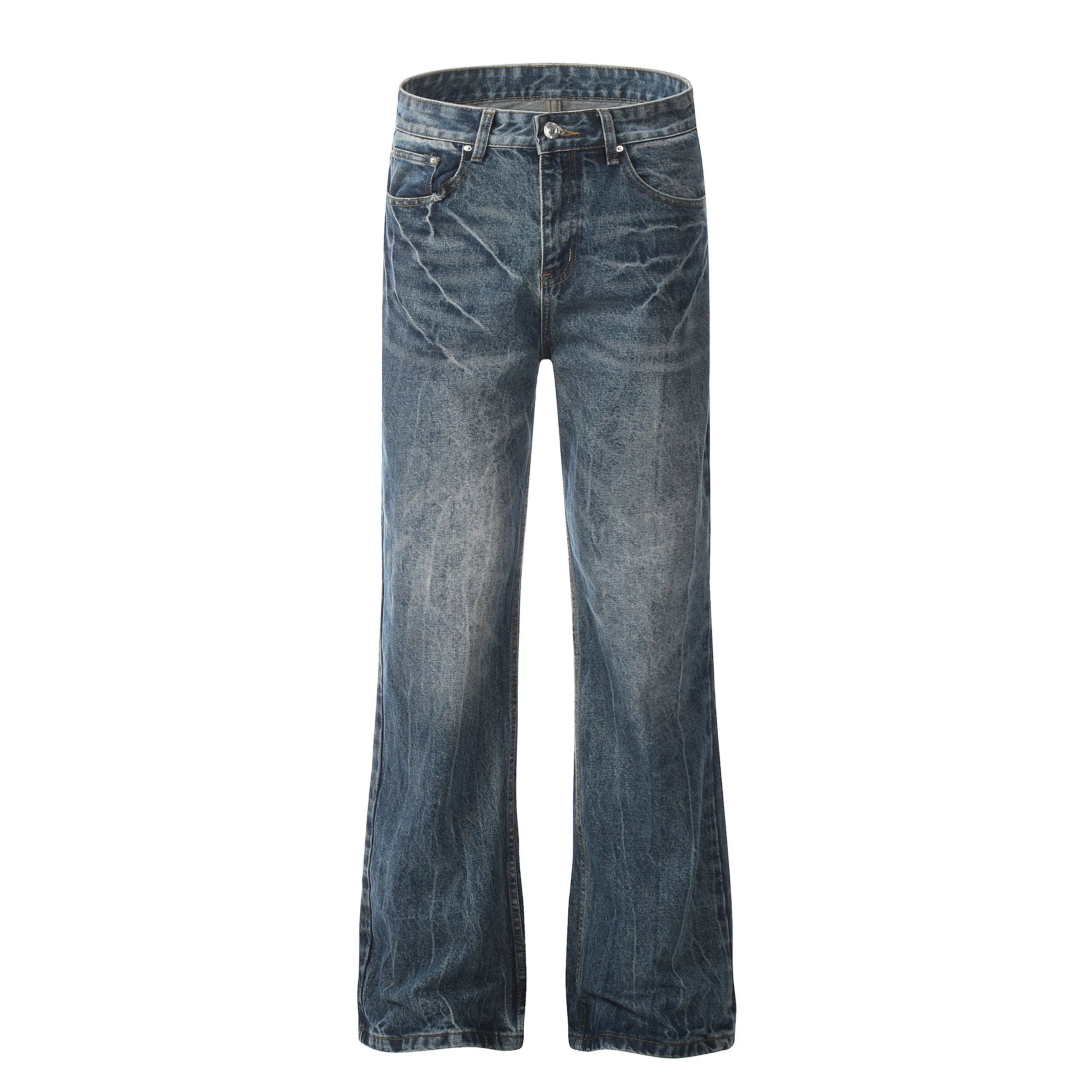 Smoke Wash Graffiti Jeans