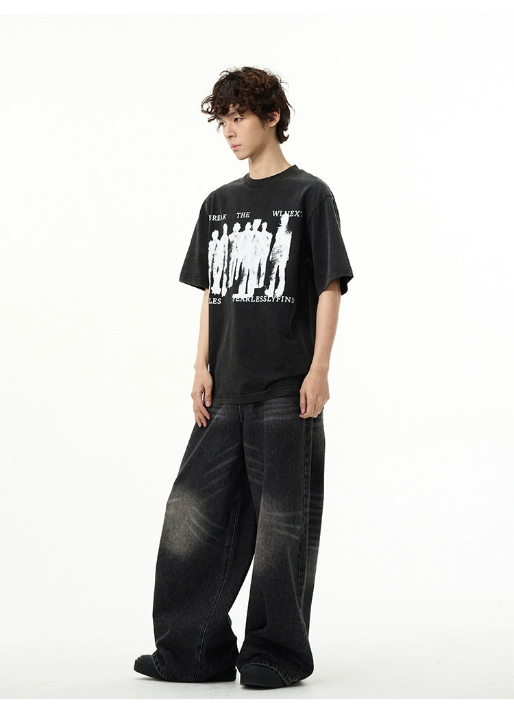 Artistic Graphic Print Oversized T-Shirt