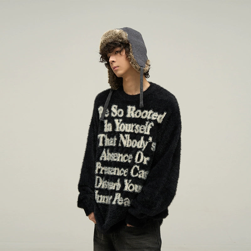 Fuzzy Motivational Quote Sweater