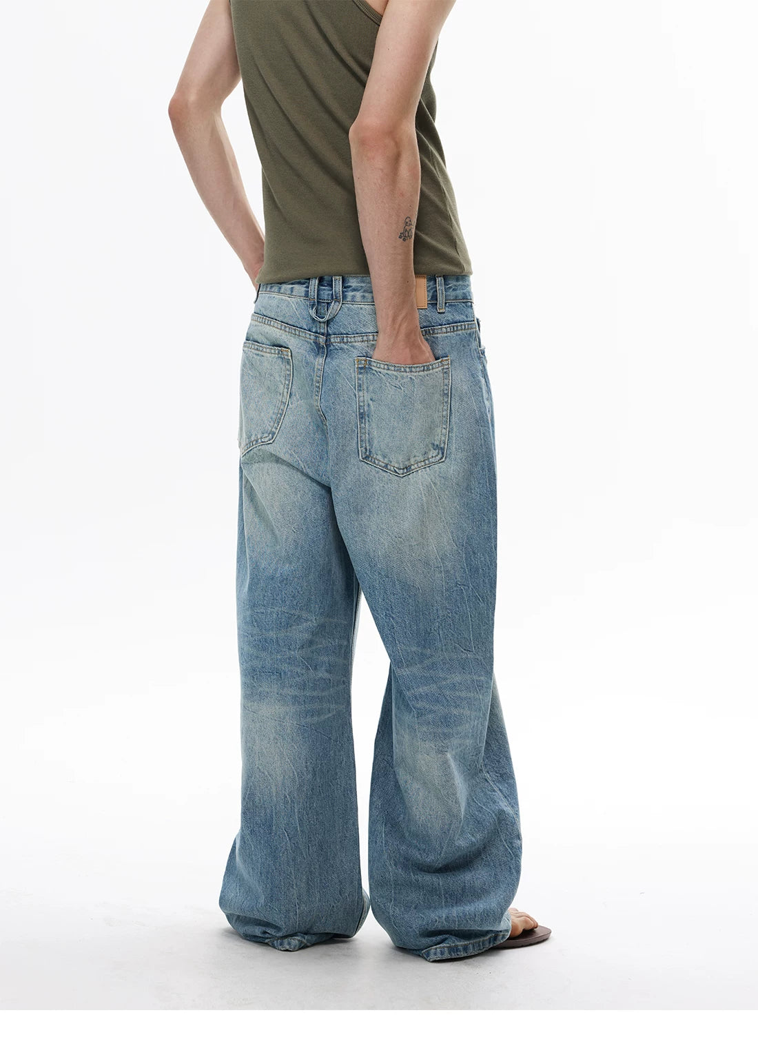 Seafoam Fade Arc Balloon Jeans