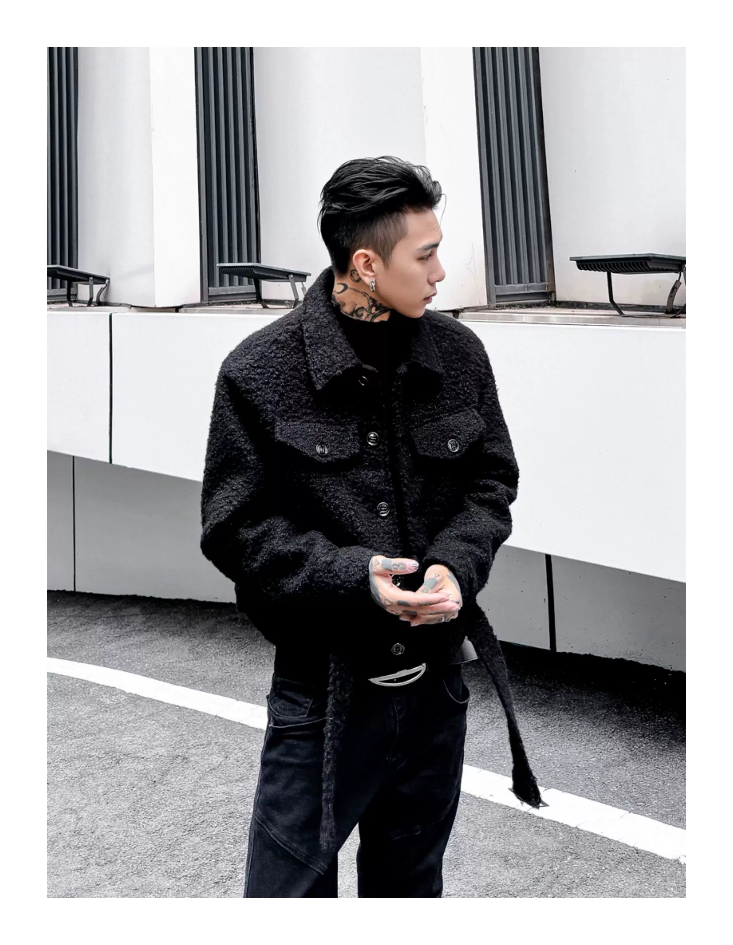 Teddy Cropped Trucker Jacket