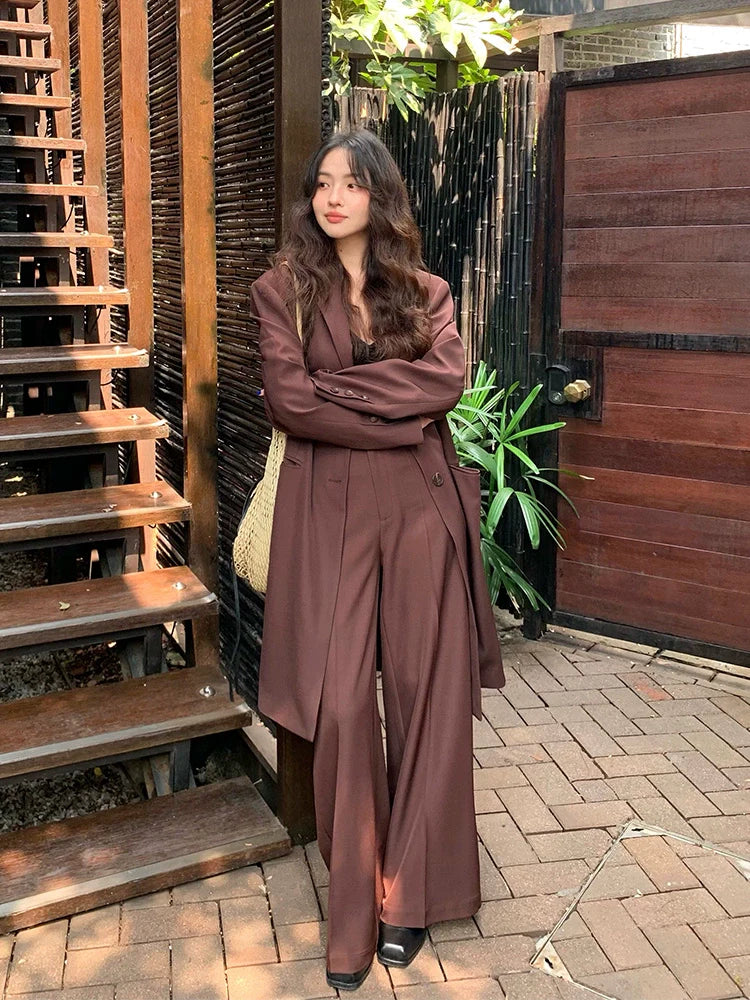 Classic High Waist Wide Leg Trousers