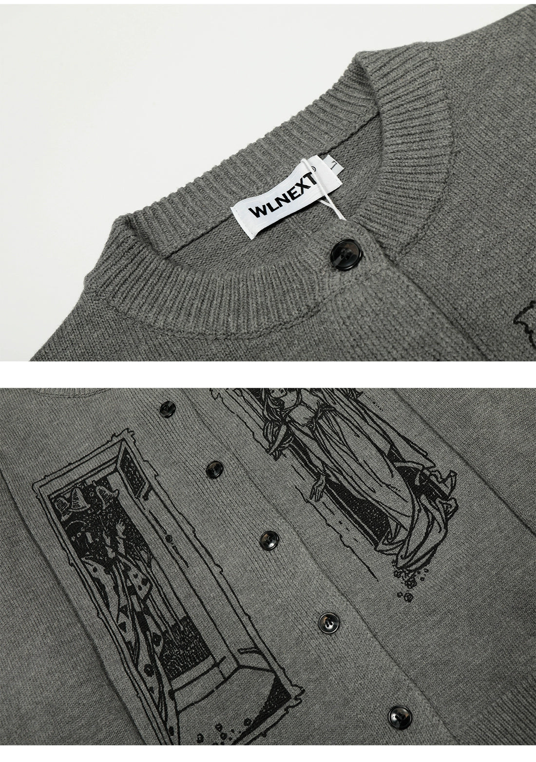 Tarot Window Graphic Knit Cardigan