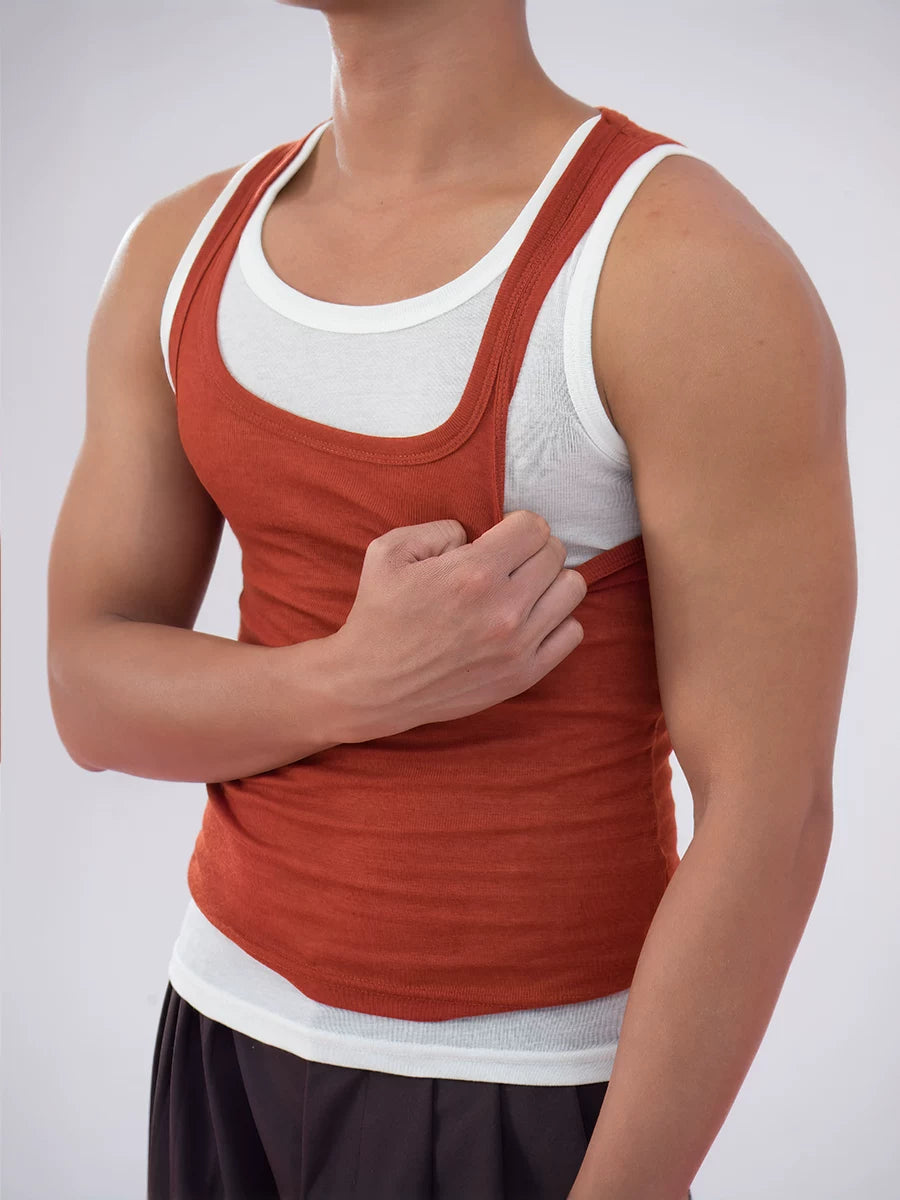 Layered Ember Double Tank Top
