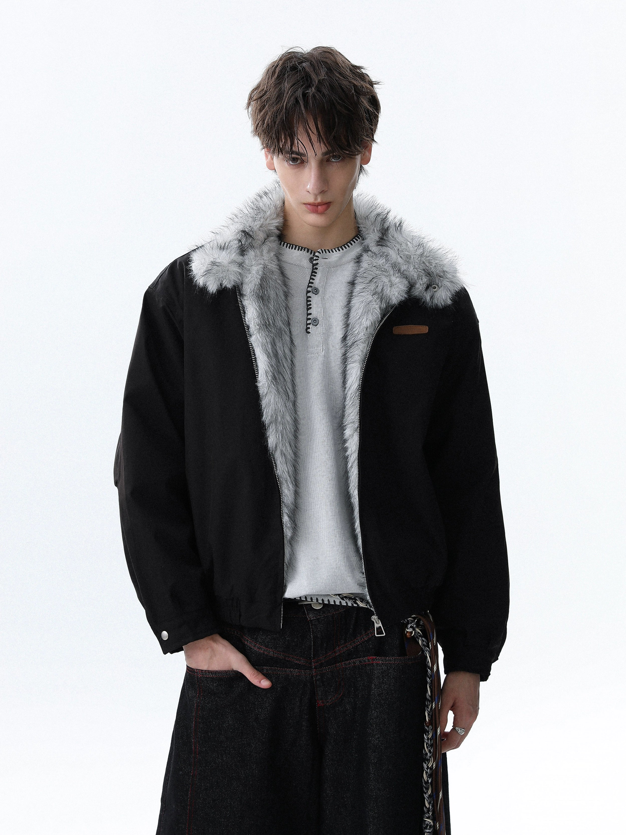 Frost Edge Faux Fur Lined Jacket by Mr Nearly | Chiclara