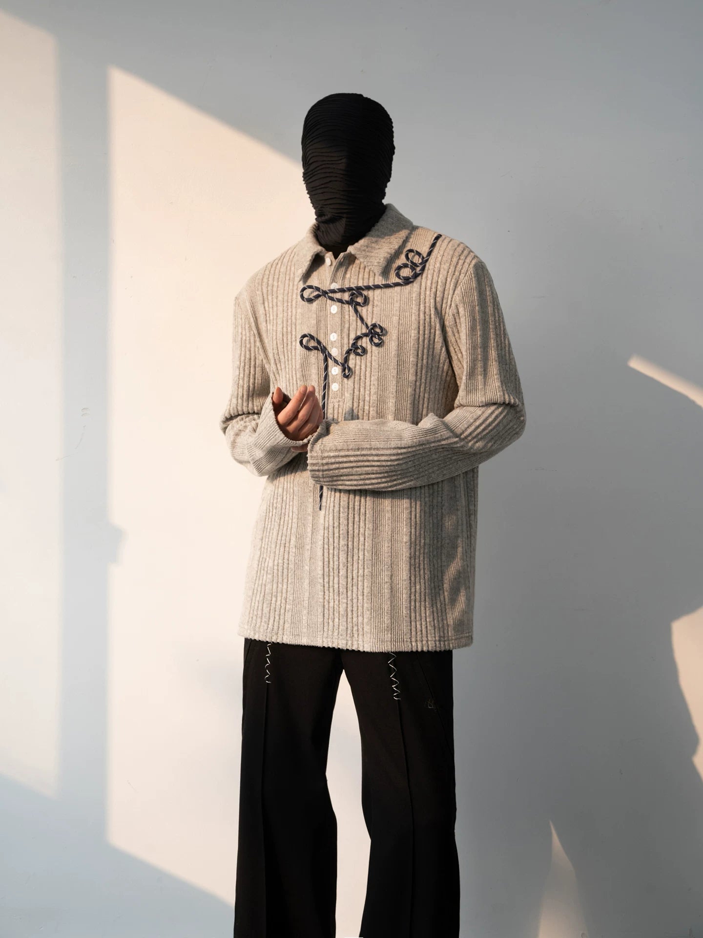 Twilight Script Ribbed Knit Overshirt