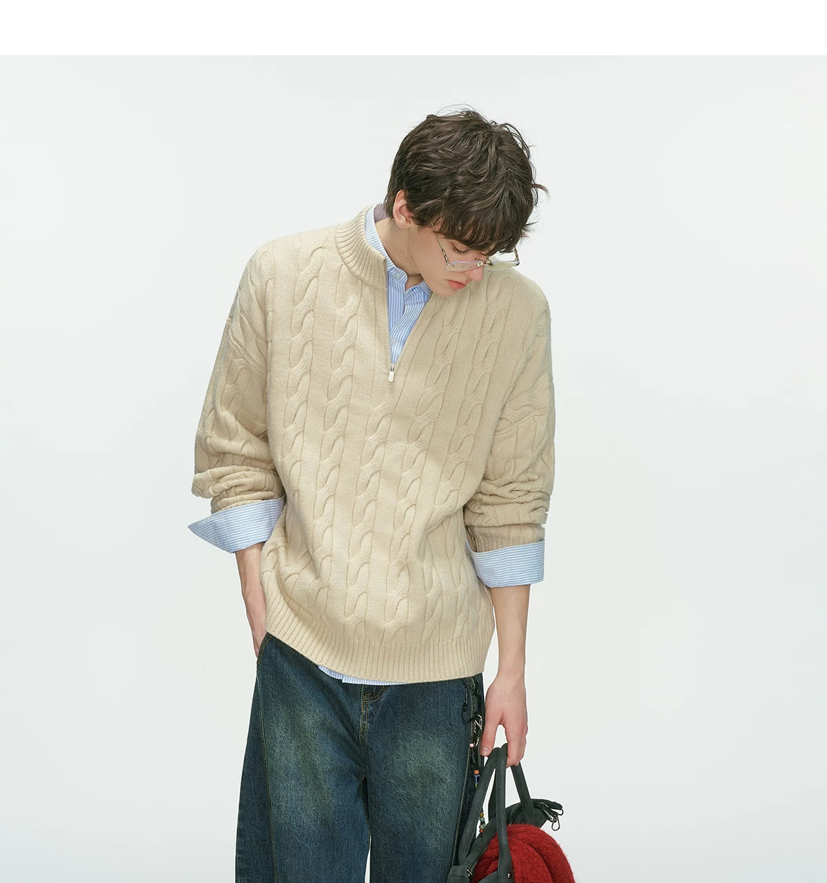 Sandline Cable Half‑Zip Sweater