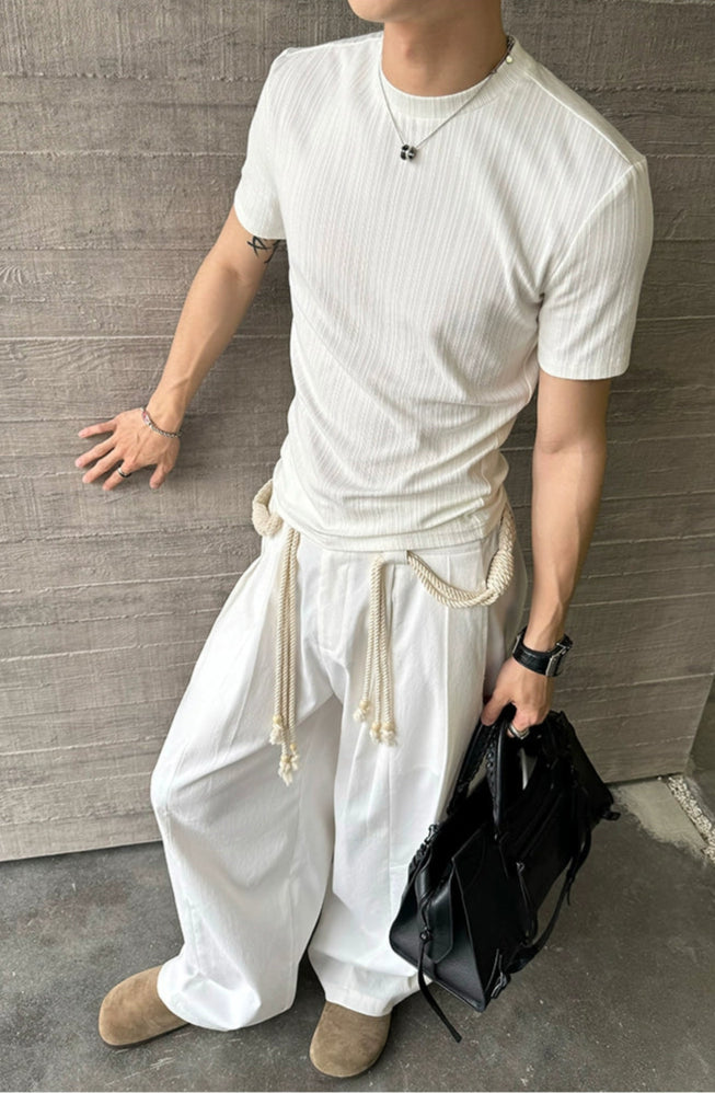 Tassel Rope Wide Leg Pants