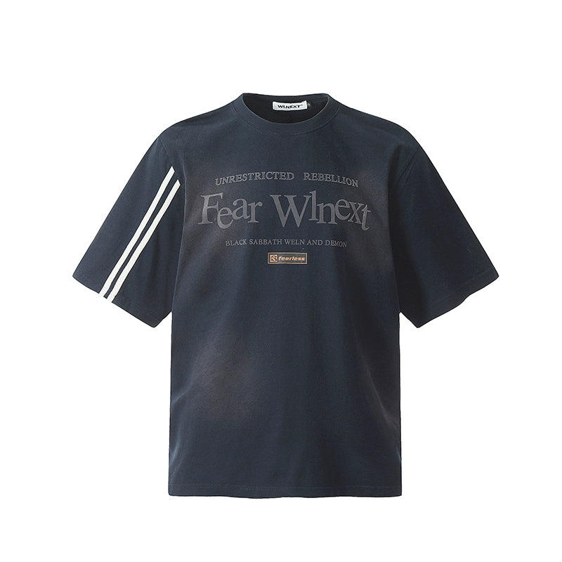 Sporty Sleeves Graphic Oversized T-Shirt