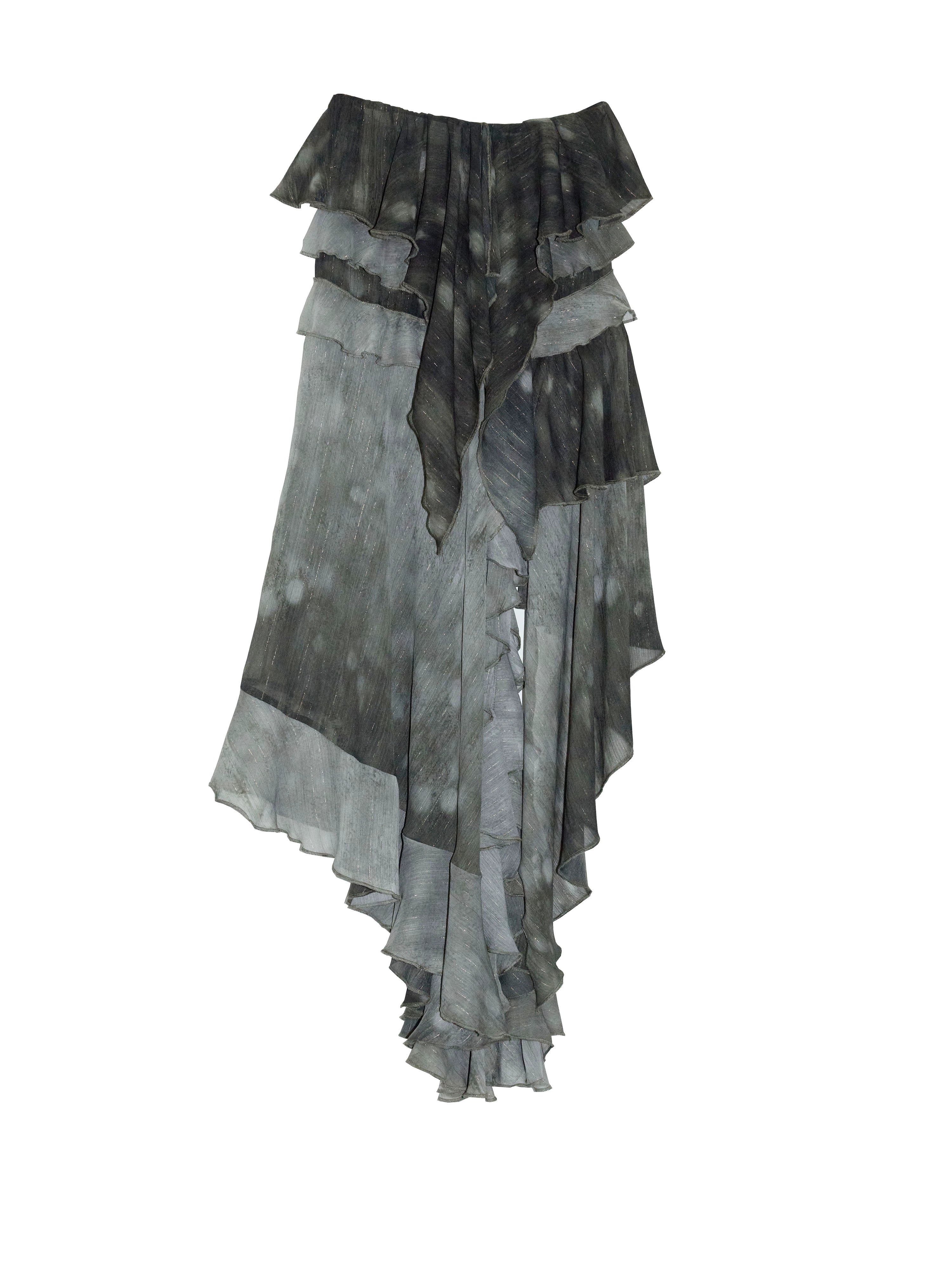 Moss Cascade Ruffle Skirt