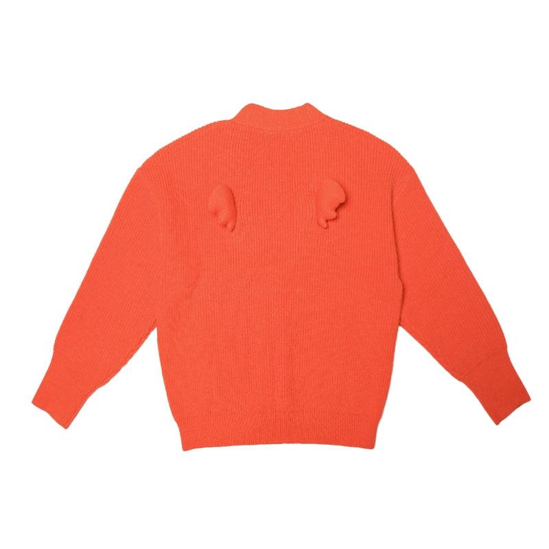 Oversized Fuzzy Cardigan with Pom-Pom Detail - chiclara