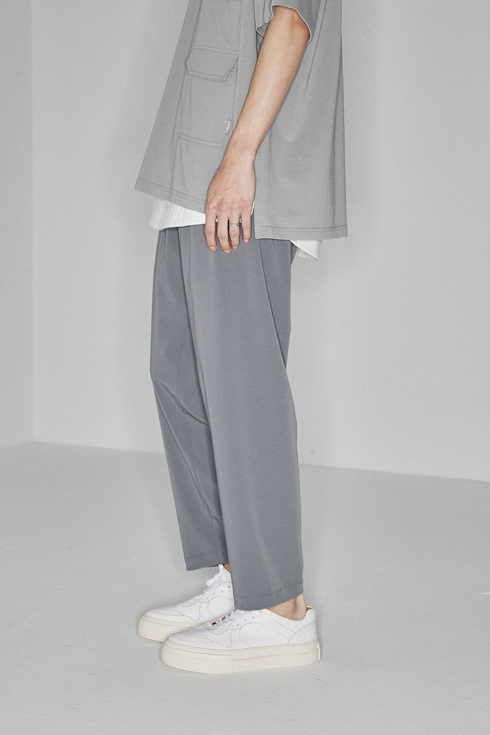 Pantalones de cintura elástica sin costura lateral