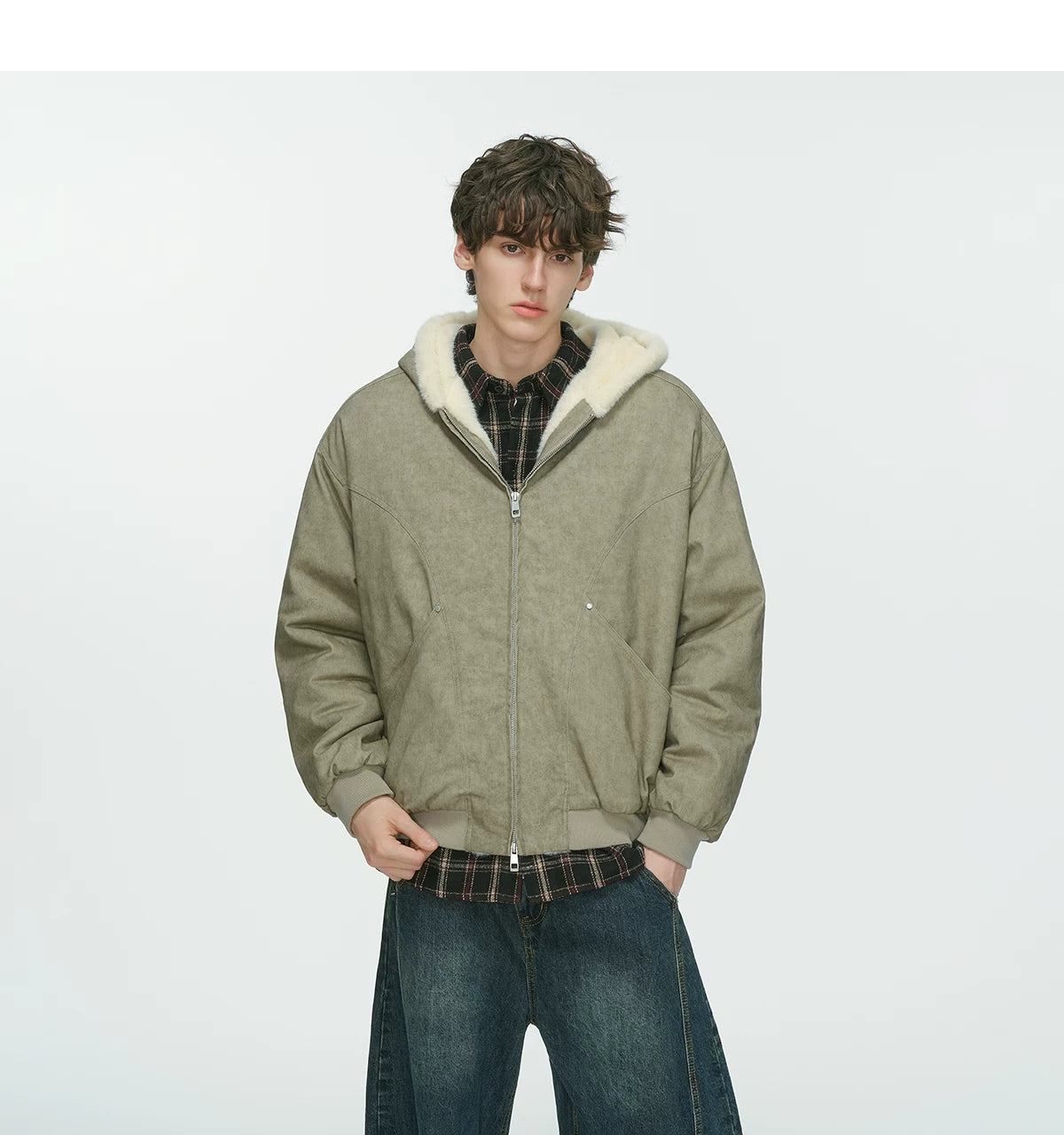 Frostcore Sherpa Hooded Bomber Jacket