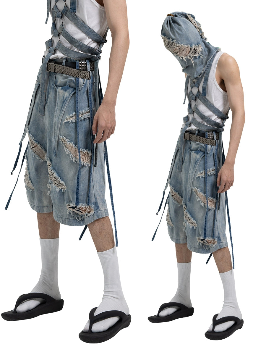 DND4DES Denim Bermudas de mezclilla