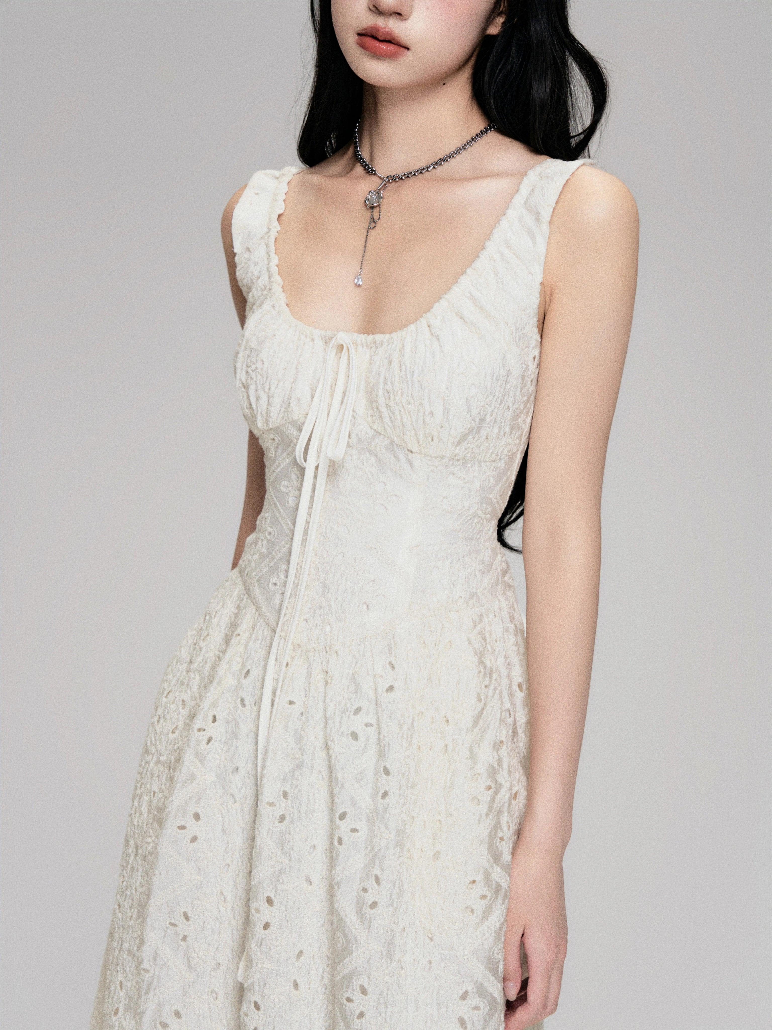 Luluswings Lace Enchantment Maxi Kleid - Frauen romantische Spitzenkleid in voller Länge in voller Länge