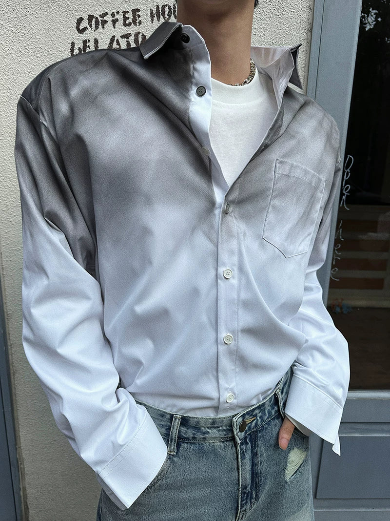 Ember Haze Gradient Yoke Shirt