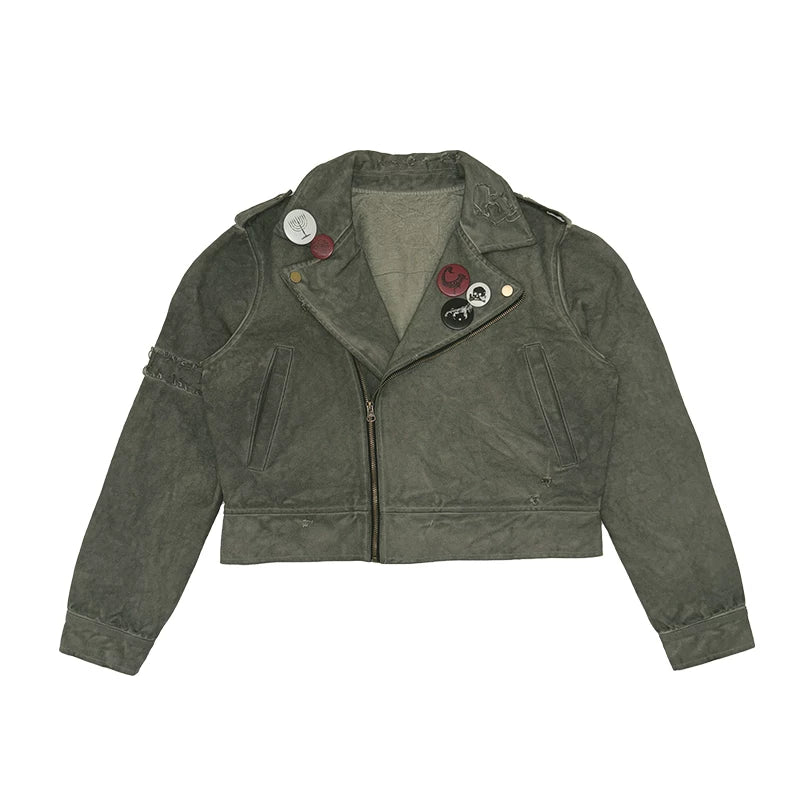 King Rat Five‑Star Dyed Moto Jacket