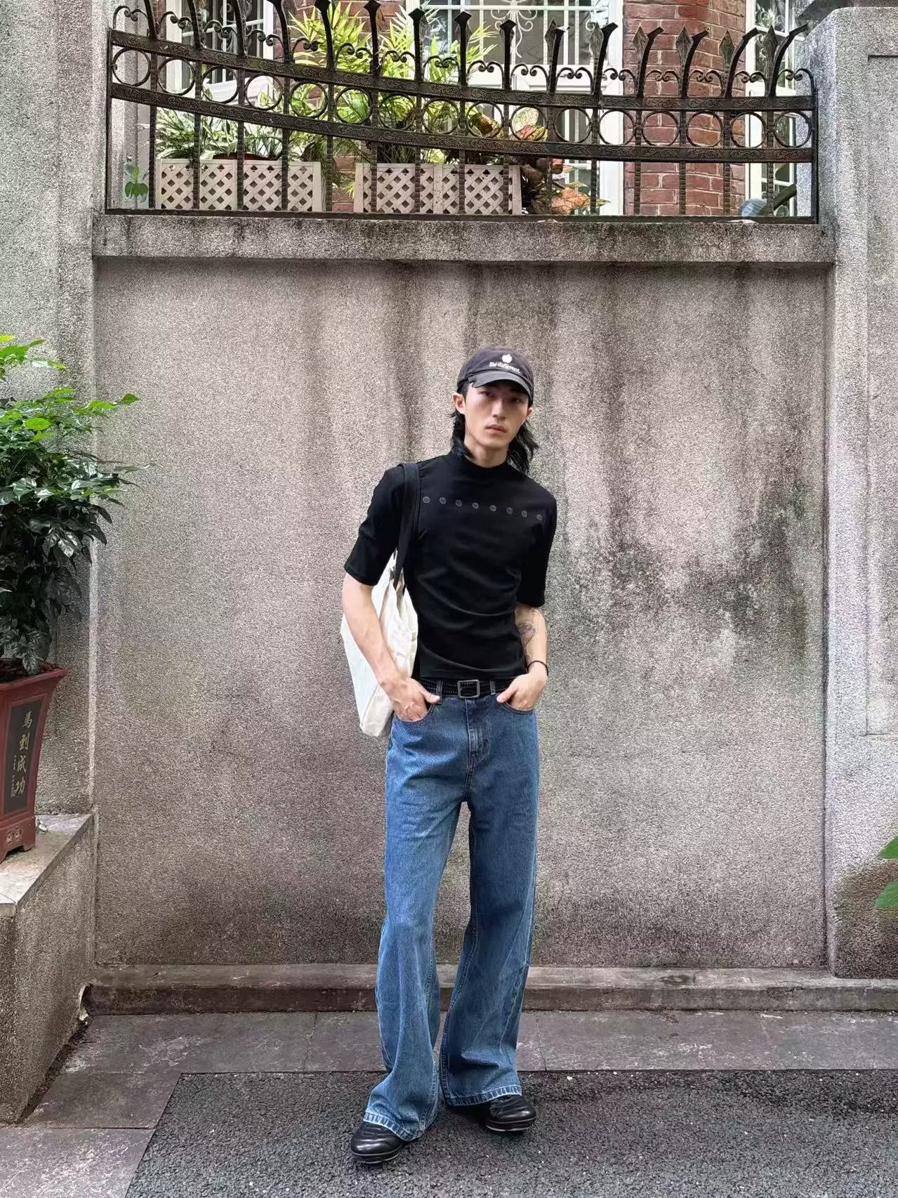 Crimson Sigil Spire Mockneck Tee