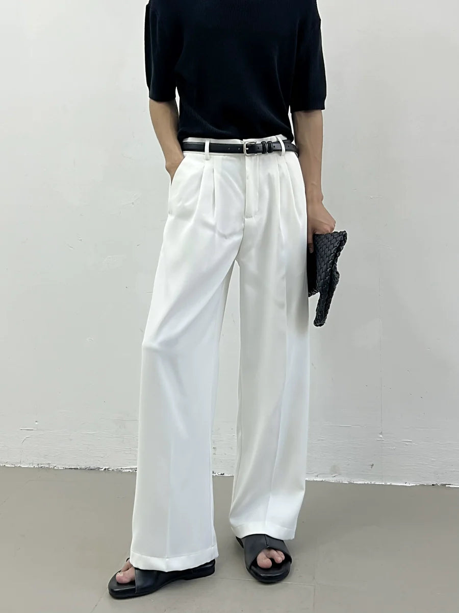 Noir Drift Pleat Trousers