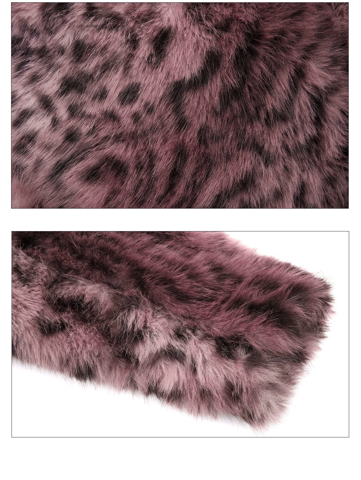 Rosy Frost Leopard Faux Fur Jacket