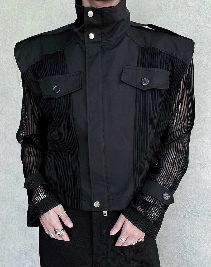 Spectral Barricade Sheer-Panel Shirt