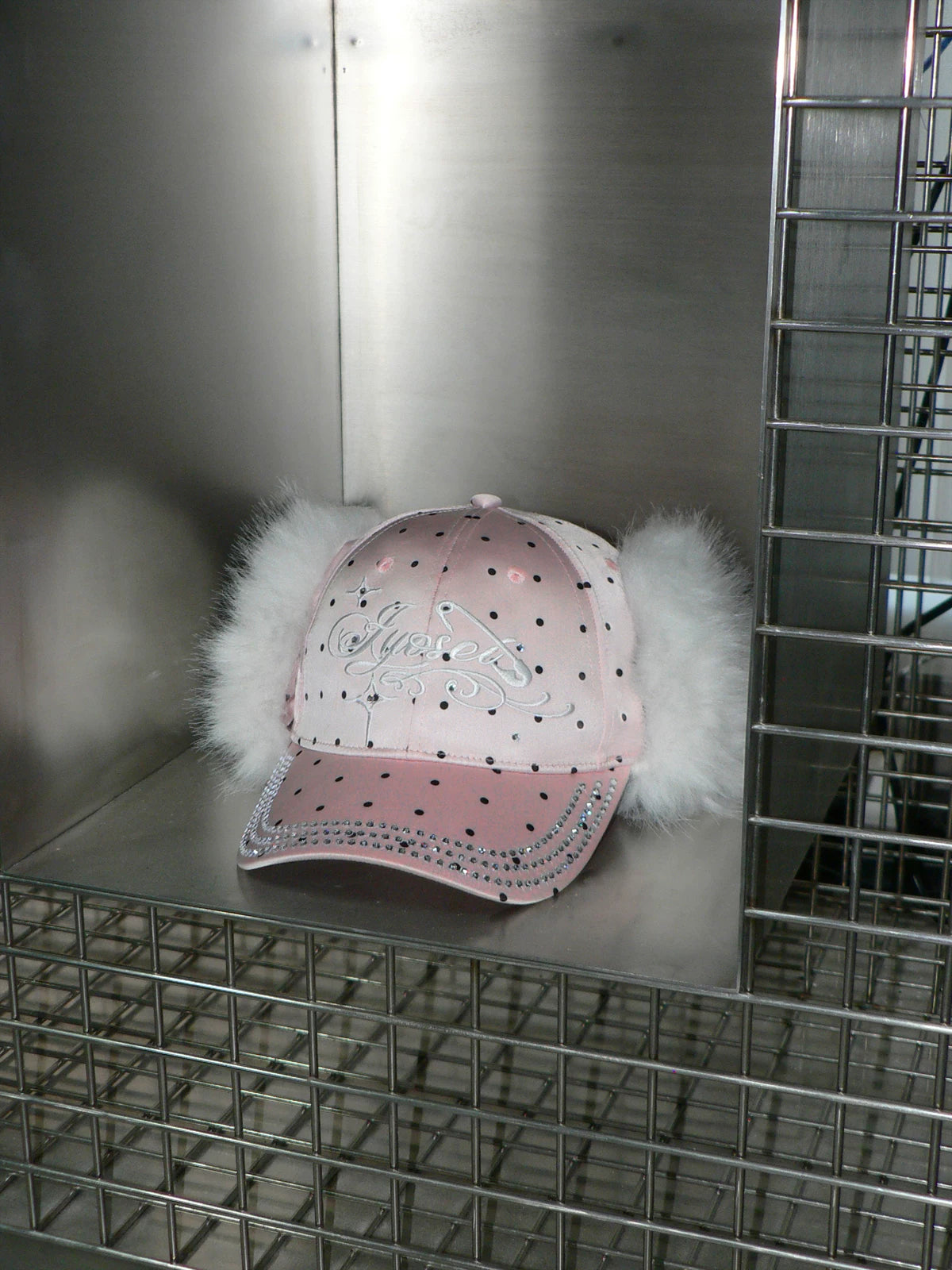 Frosted Angel Rhinestone Earflap Caps