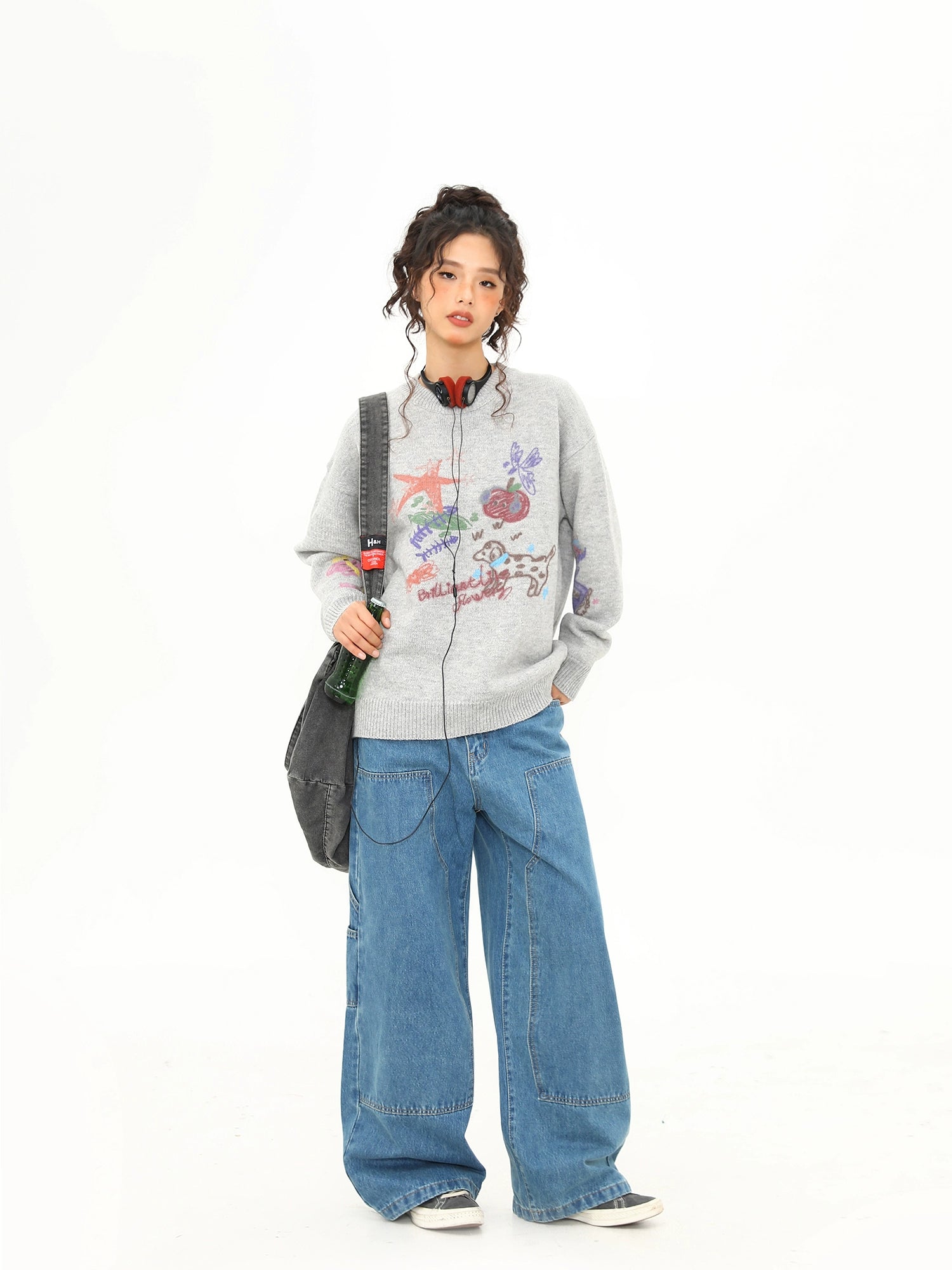 Doodle Daydream Puppy Knit Sweater