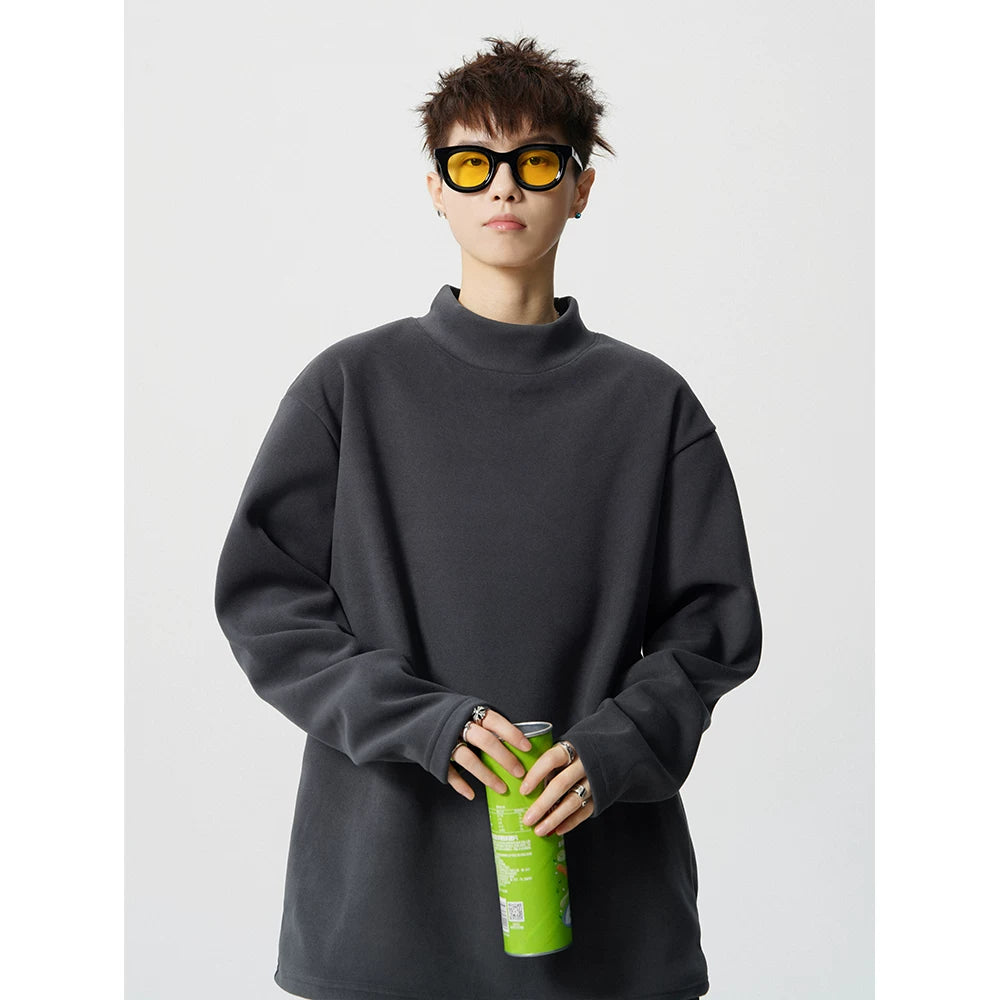 Circuit Fleece Boxy Mockneck Top