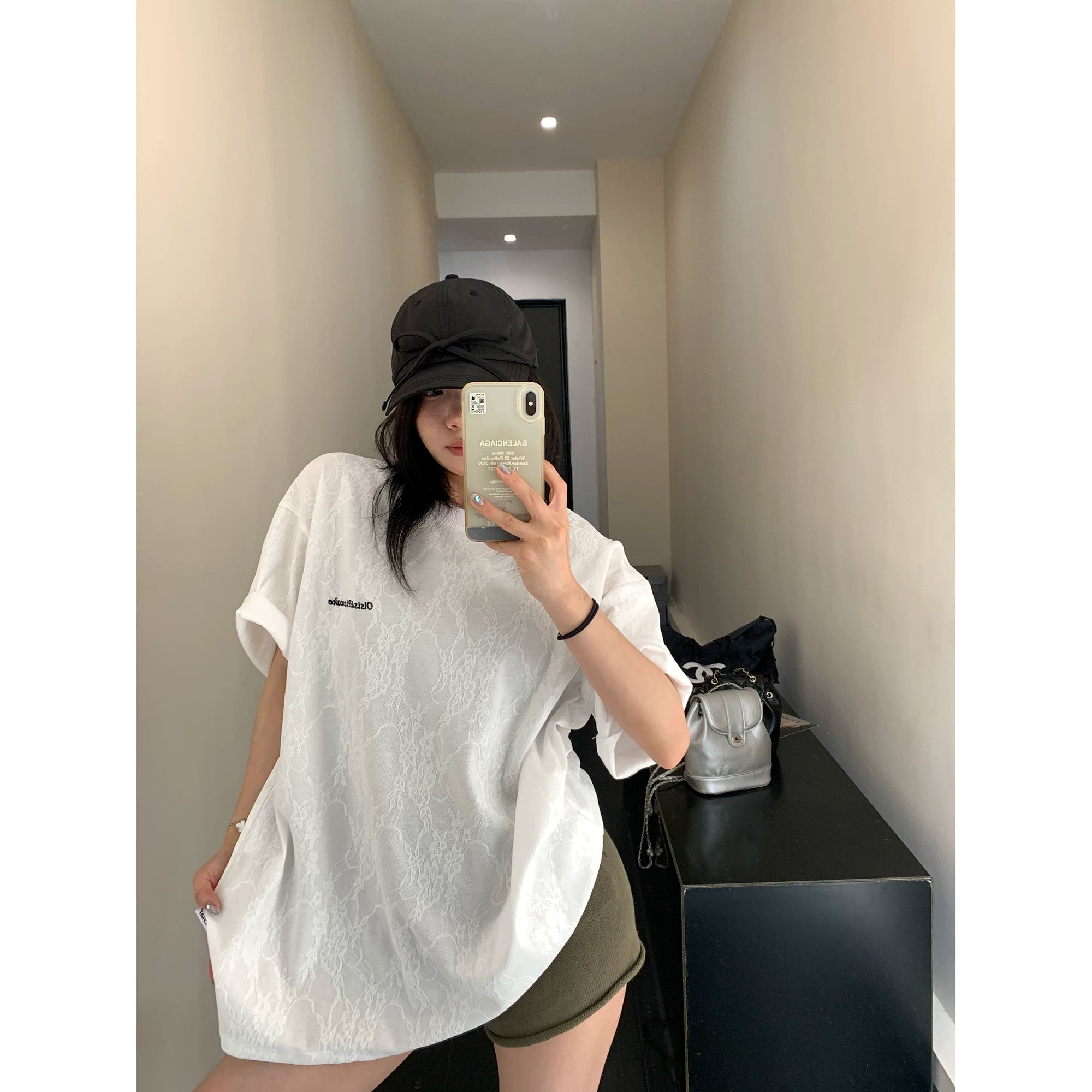 Frosted Vein Marble Oversize Tee