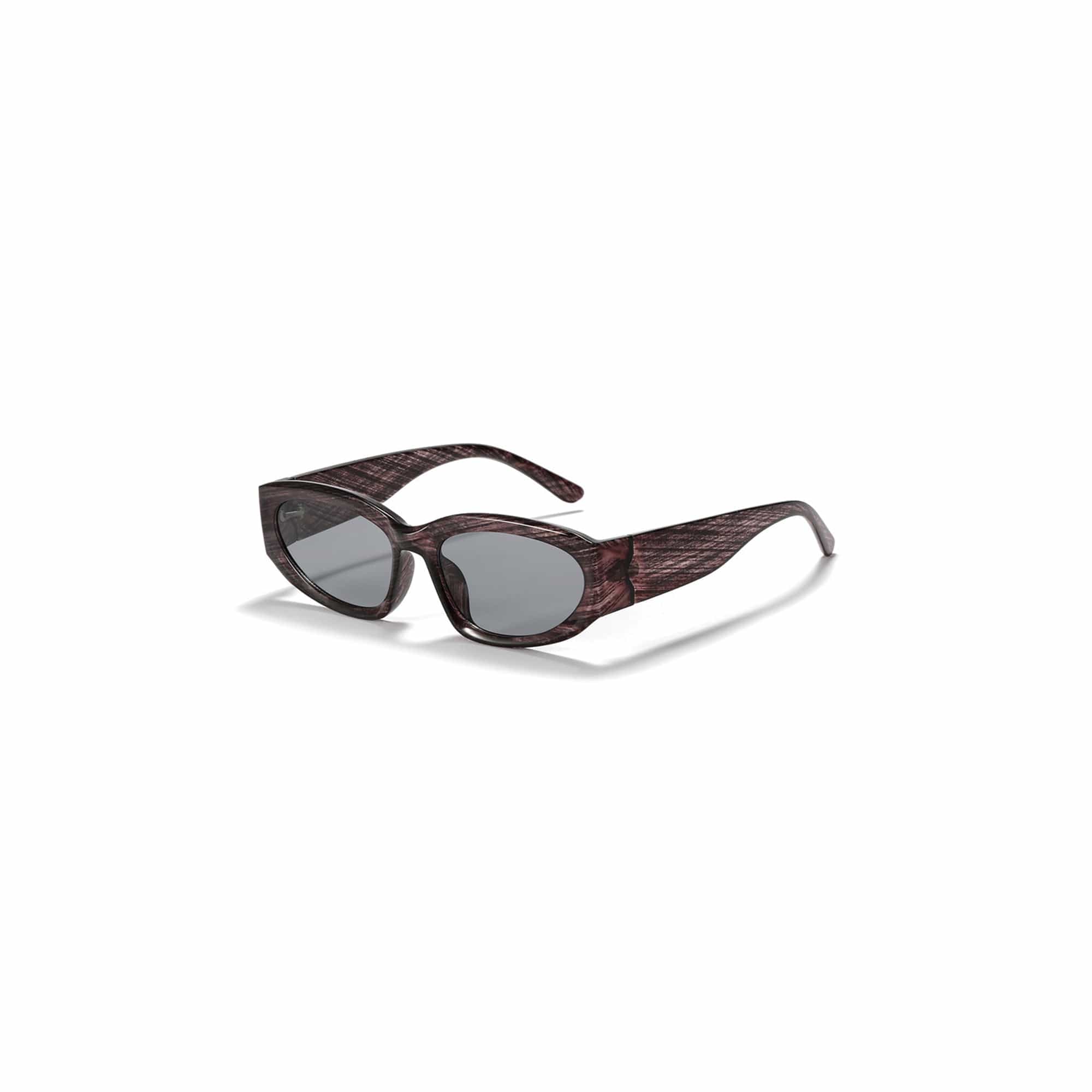 Textured-Temple Narrow Oval Sunglasses - view 4