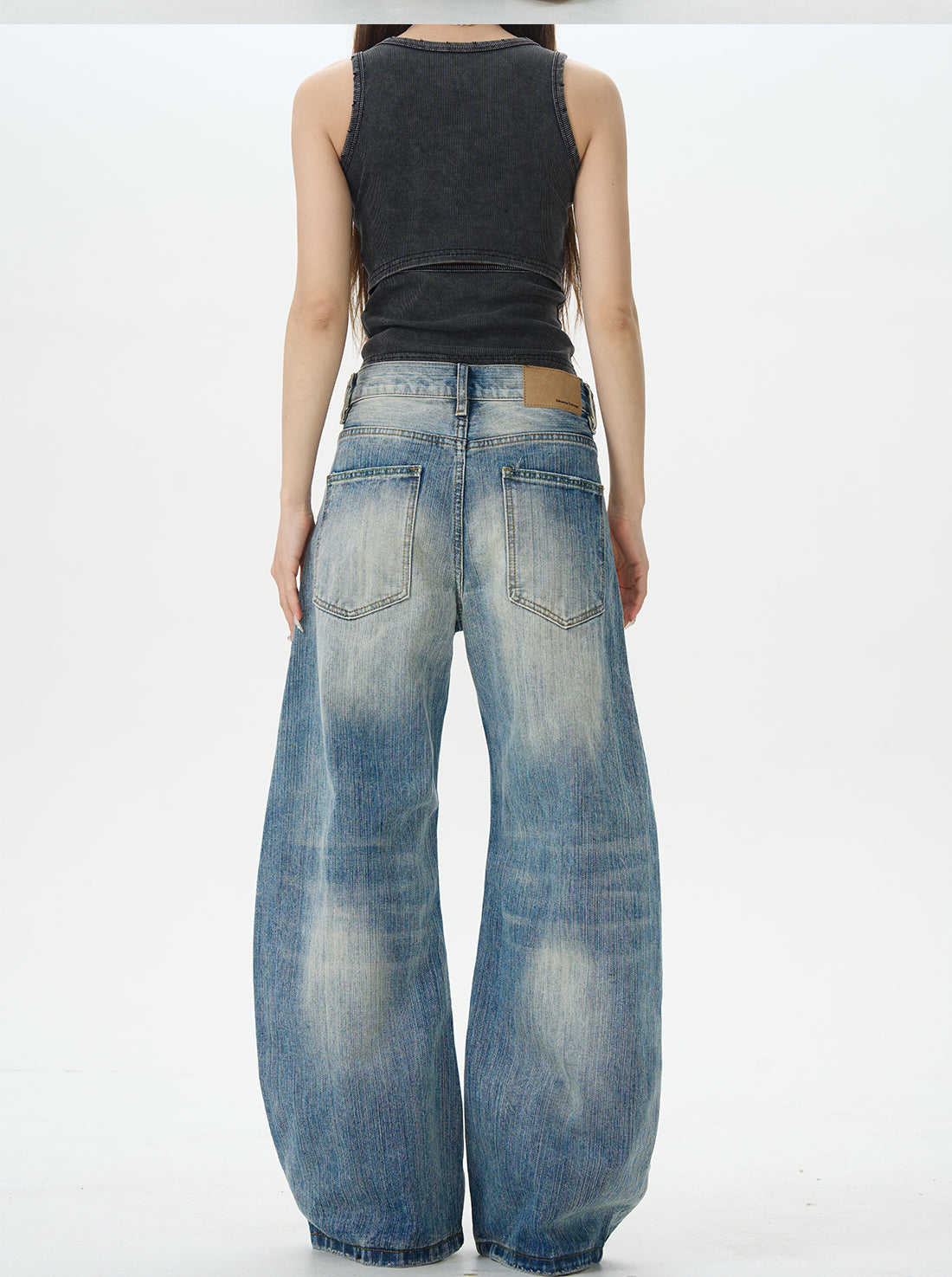 Retro Wide Leg Denim Jeans