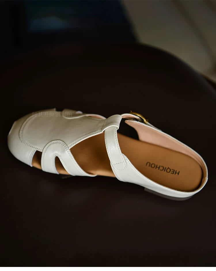 Elowen Cutout T-Strap Flats