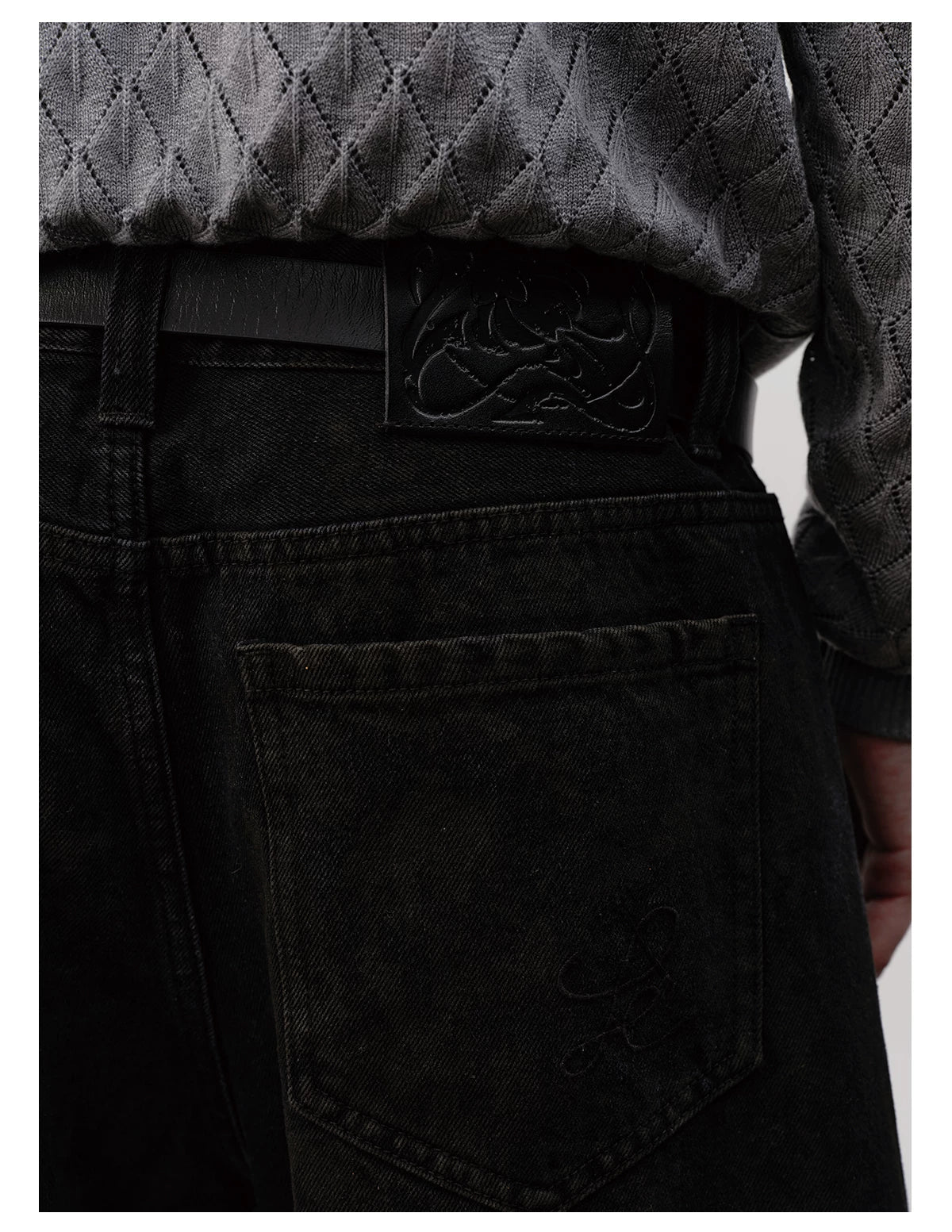 Washed Black Ultra Wide-Leg Puddle Jeans