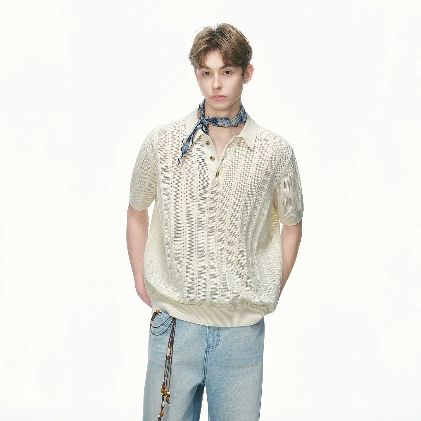 Breezeweave Pointelle Knit Polo