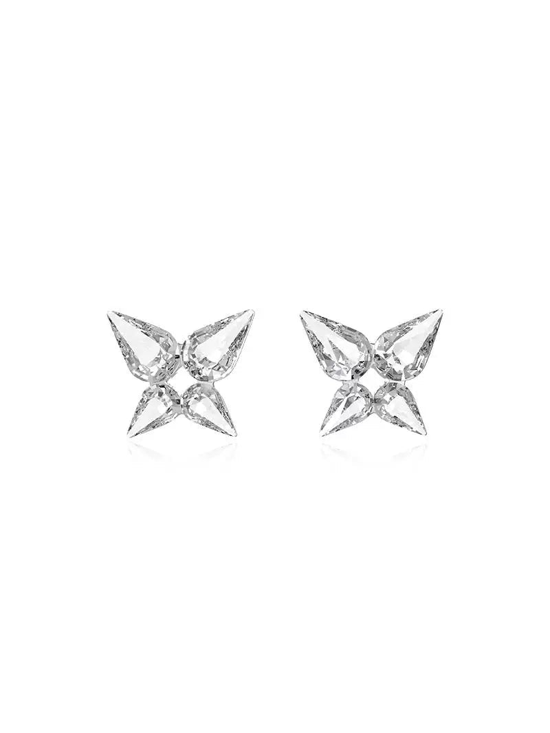 Crystal Butterfly Stud Earrings - view 1