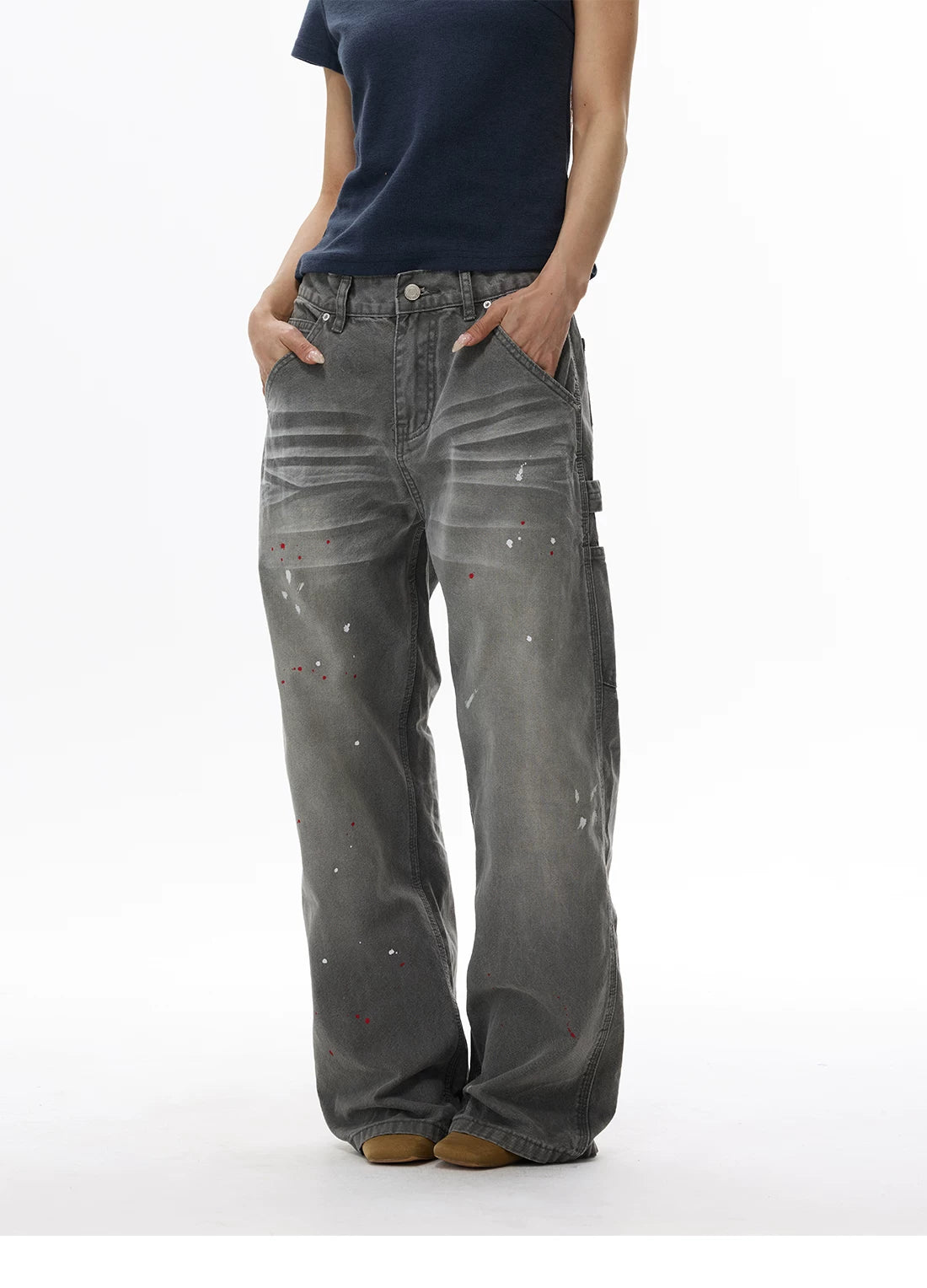 Workshop Mist Paint-Splatter Jeans