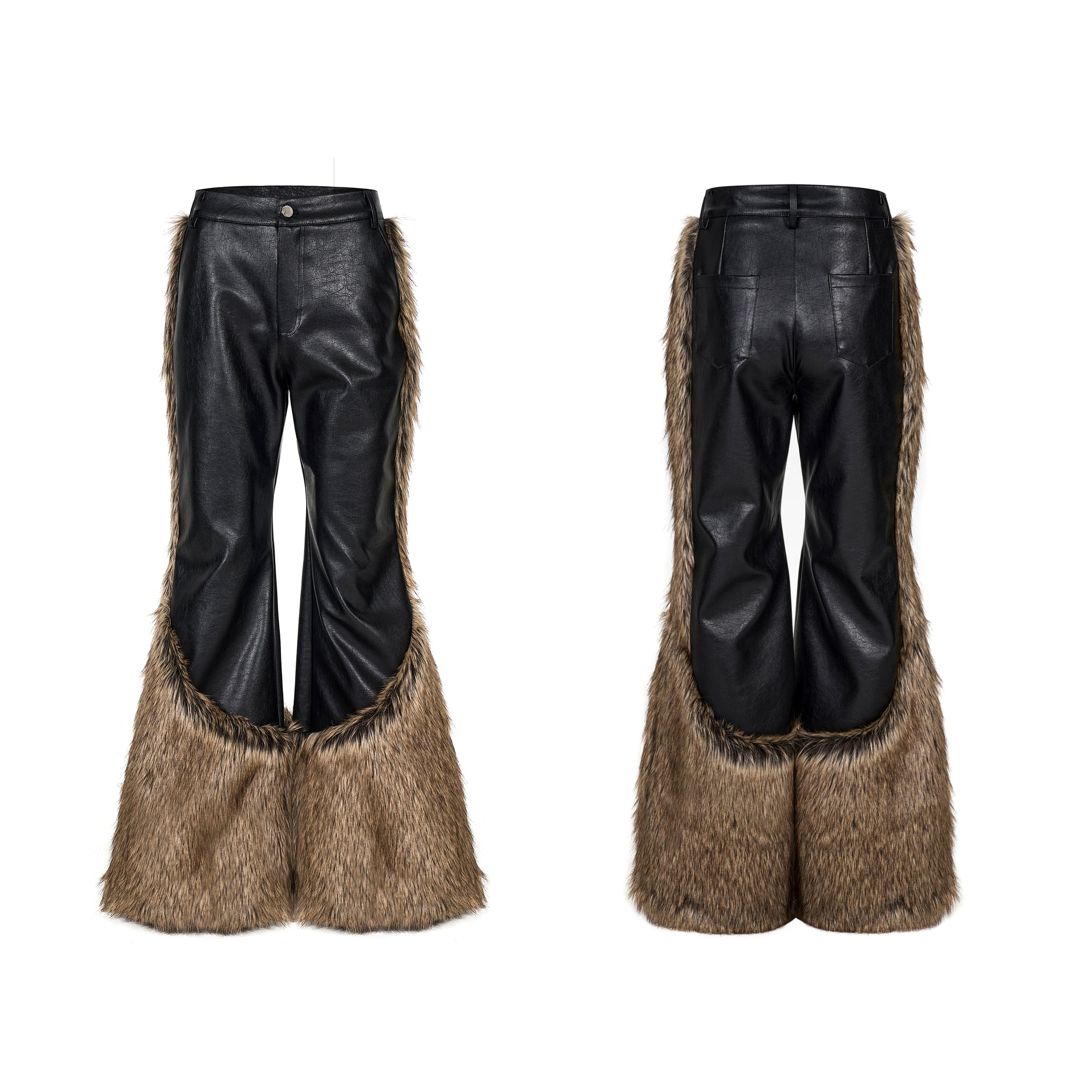 Wildfang Midnight Faux Fur Moto Jacket and Pants Setup