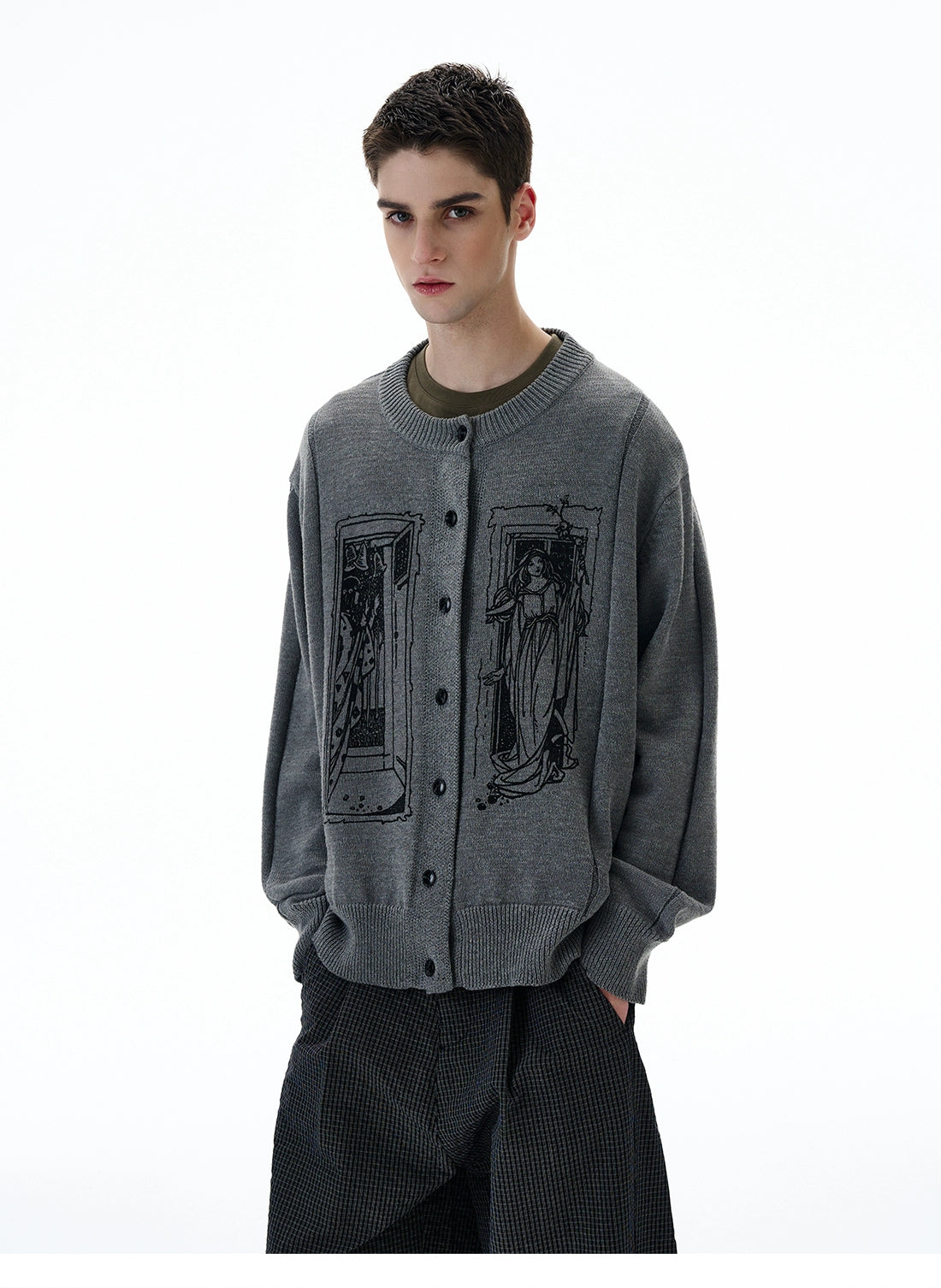 Tarot Window Graphic Knit Cardigan