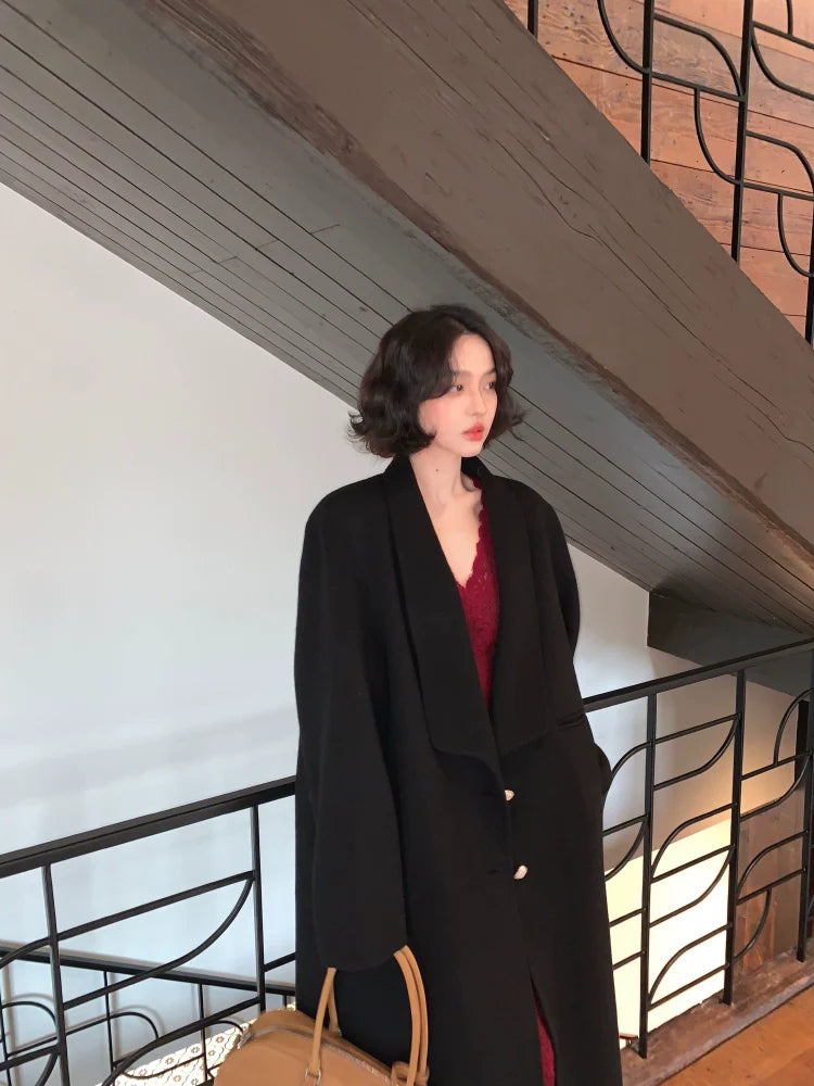 Single-Breasted Wool Coat