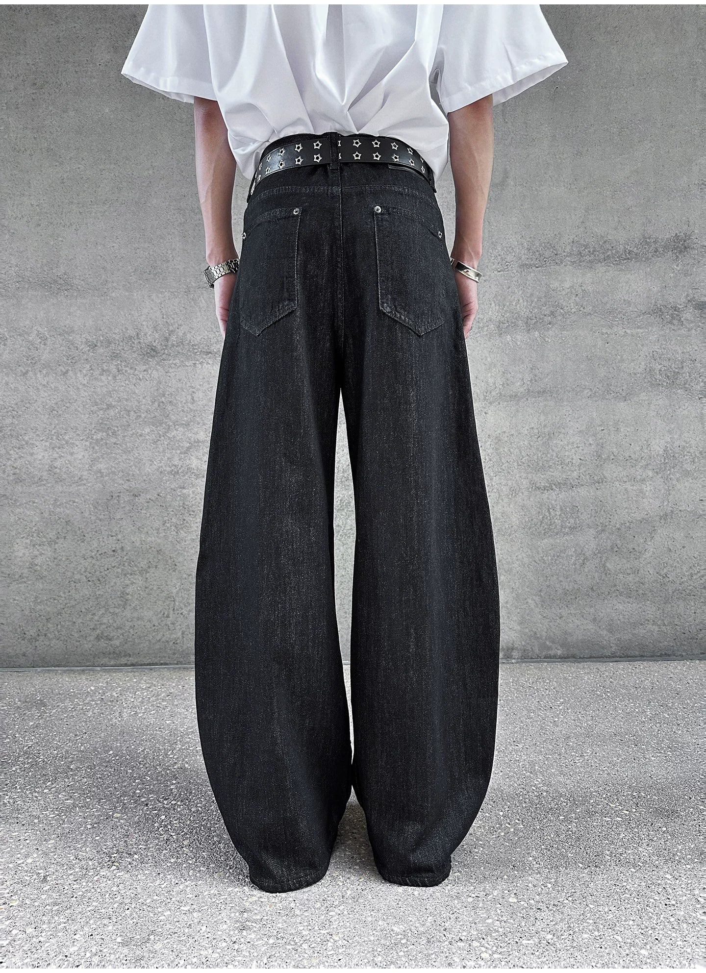 Helix Chain Void-Grommet Denim Jeans